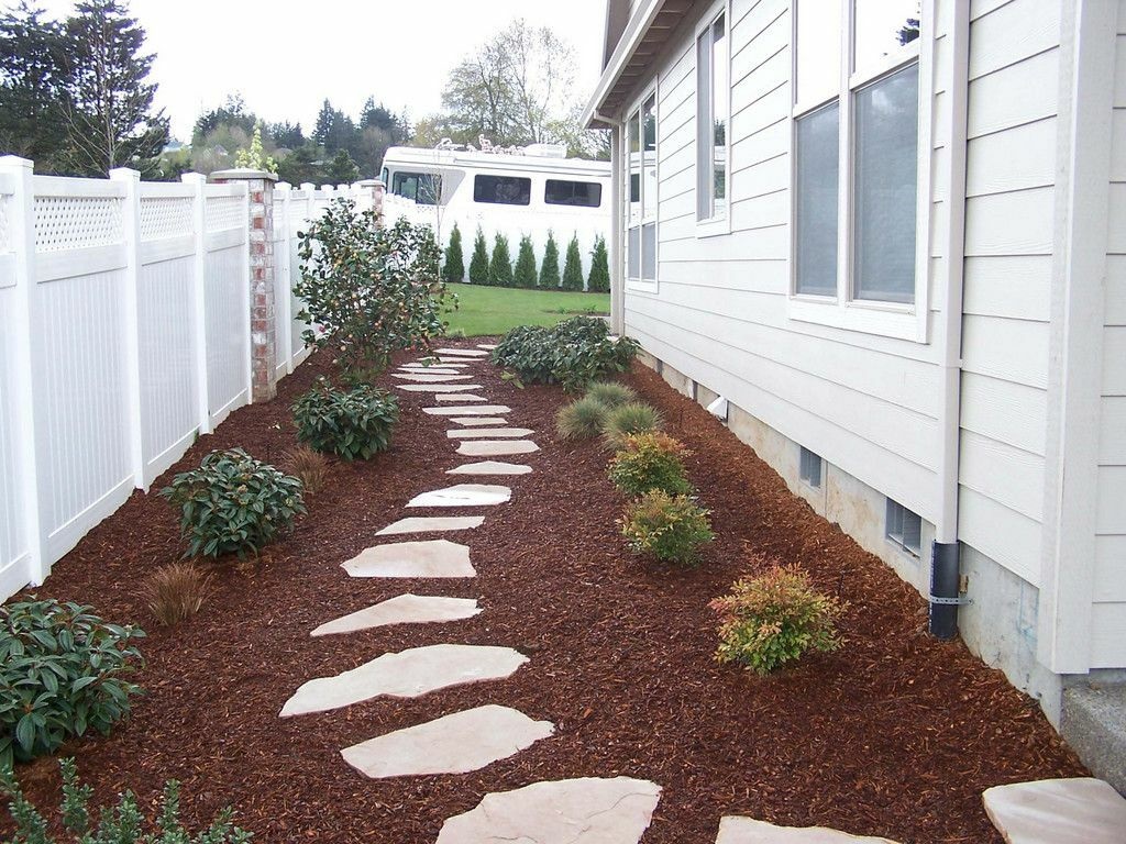 Mulch lined path