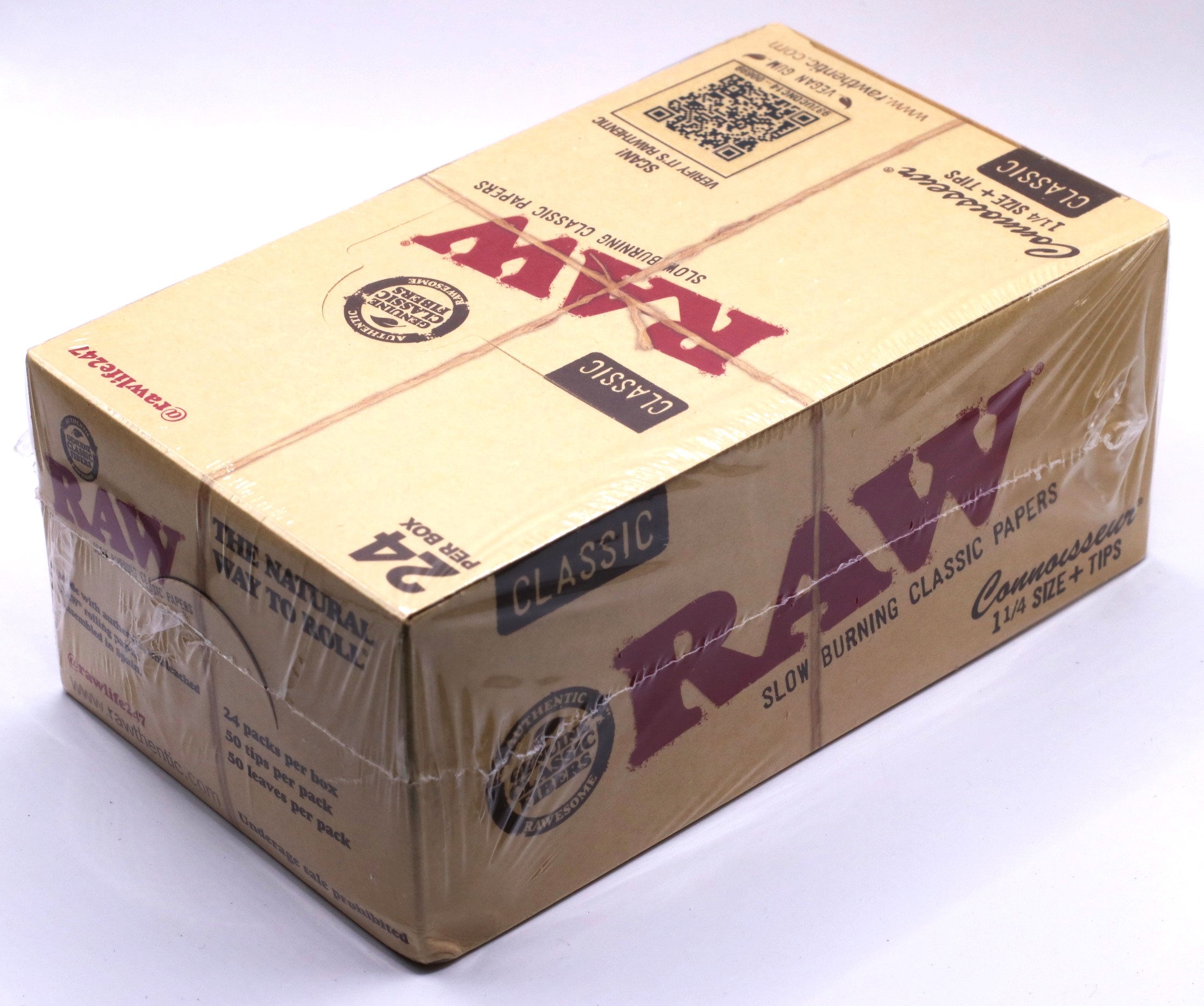 Classic Raw Connoisseur Rolling Papers 1 1/4-50 Leaf Pack - Classic Raw Connoisseur Rolling Papers 1 1/4-50 Leaf Pack