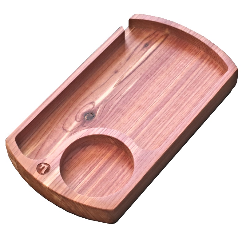 Futo Cedar Wood Rolling Tray-Classic Handcrafted Old School