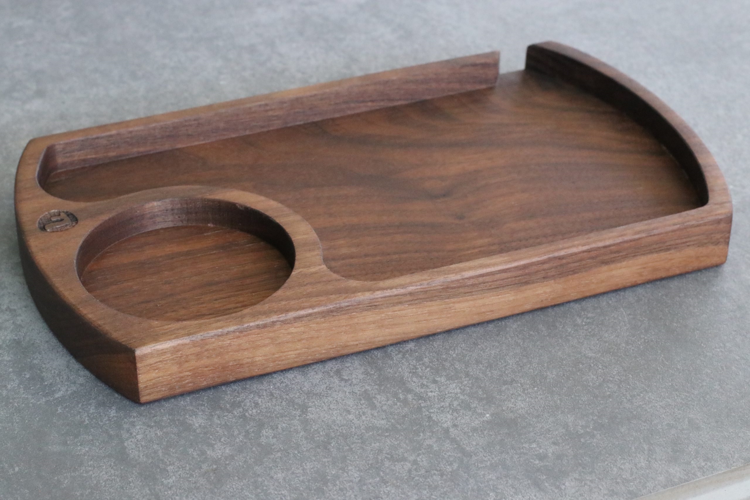 The Ultimate Tray- Handcrafted Walnut Rolling Tray for Smokers