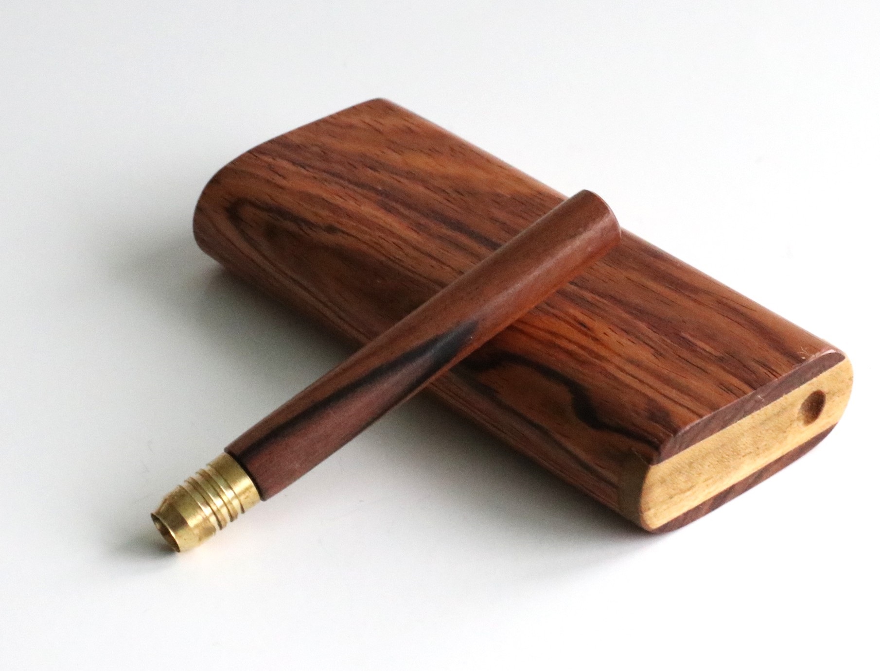 Honduras Slider Lid Dugout & One Hitter-Classy Handcrafted American Stash Box