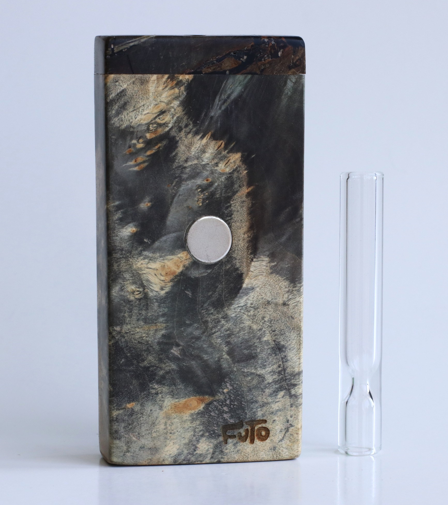 Galaxy Burl Futo Stash Box- Out of this World Wood Dugout- 4" Burled Wood- Best Quality