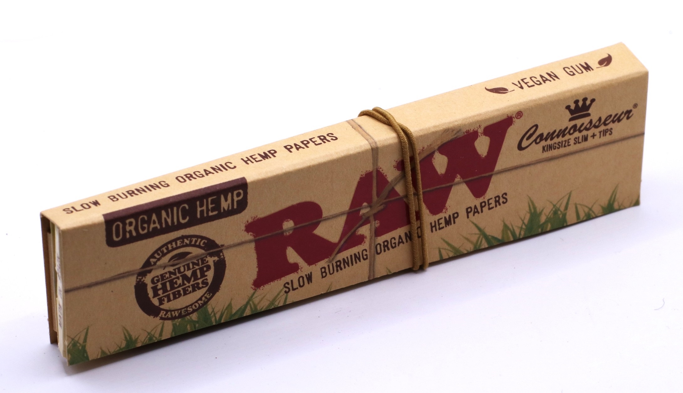 RAW Organic Hemp Connoisseur Rolling Papers-King Size Slim-32 Leaf Pack
