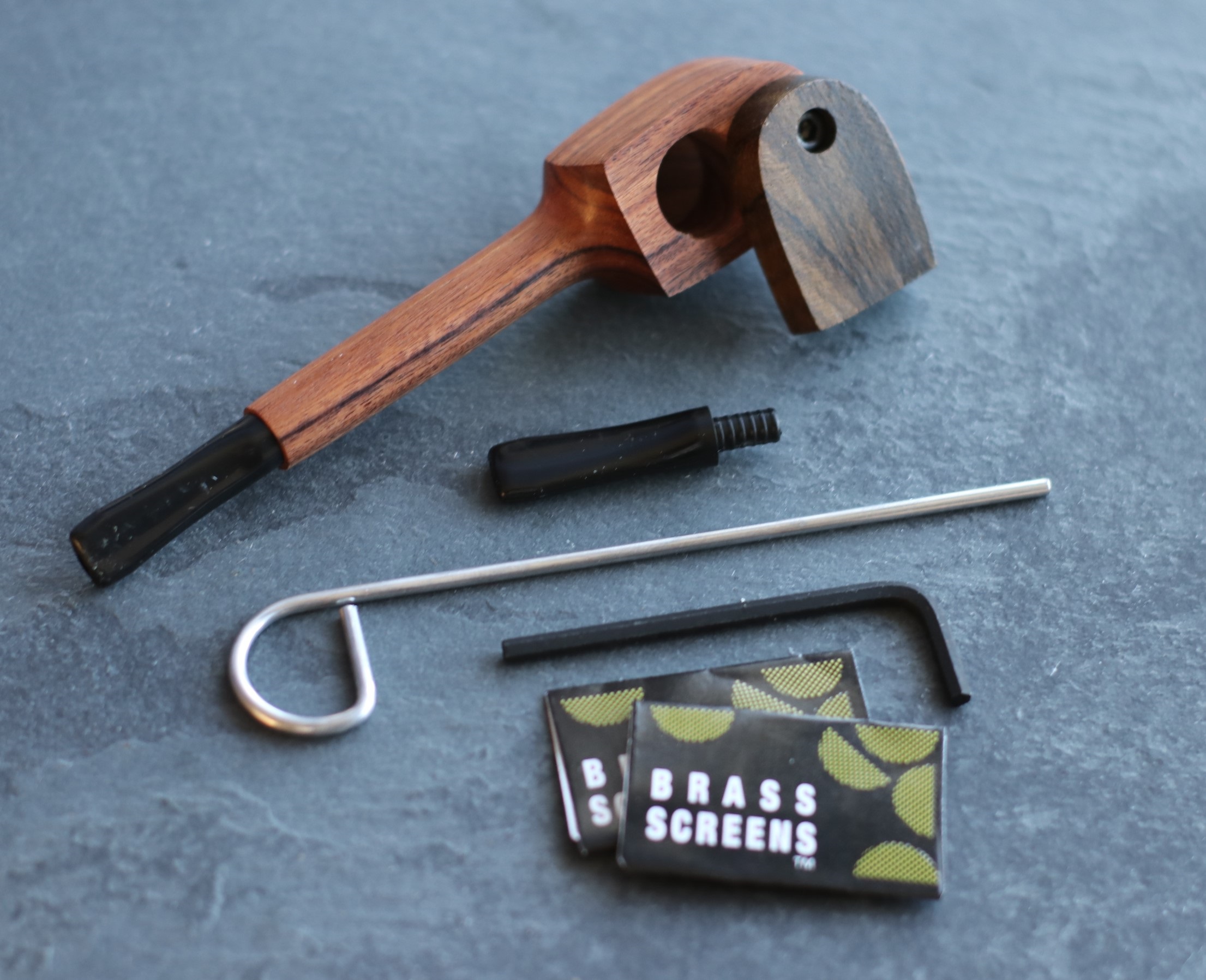 4.5" Swivel Lid Exotic Pipe- L72 MYSTIC-Handcrafted American Made Pipe - Pipe accessories kit