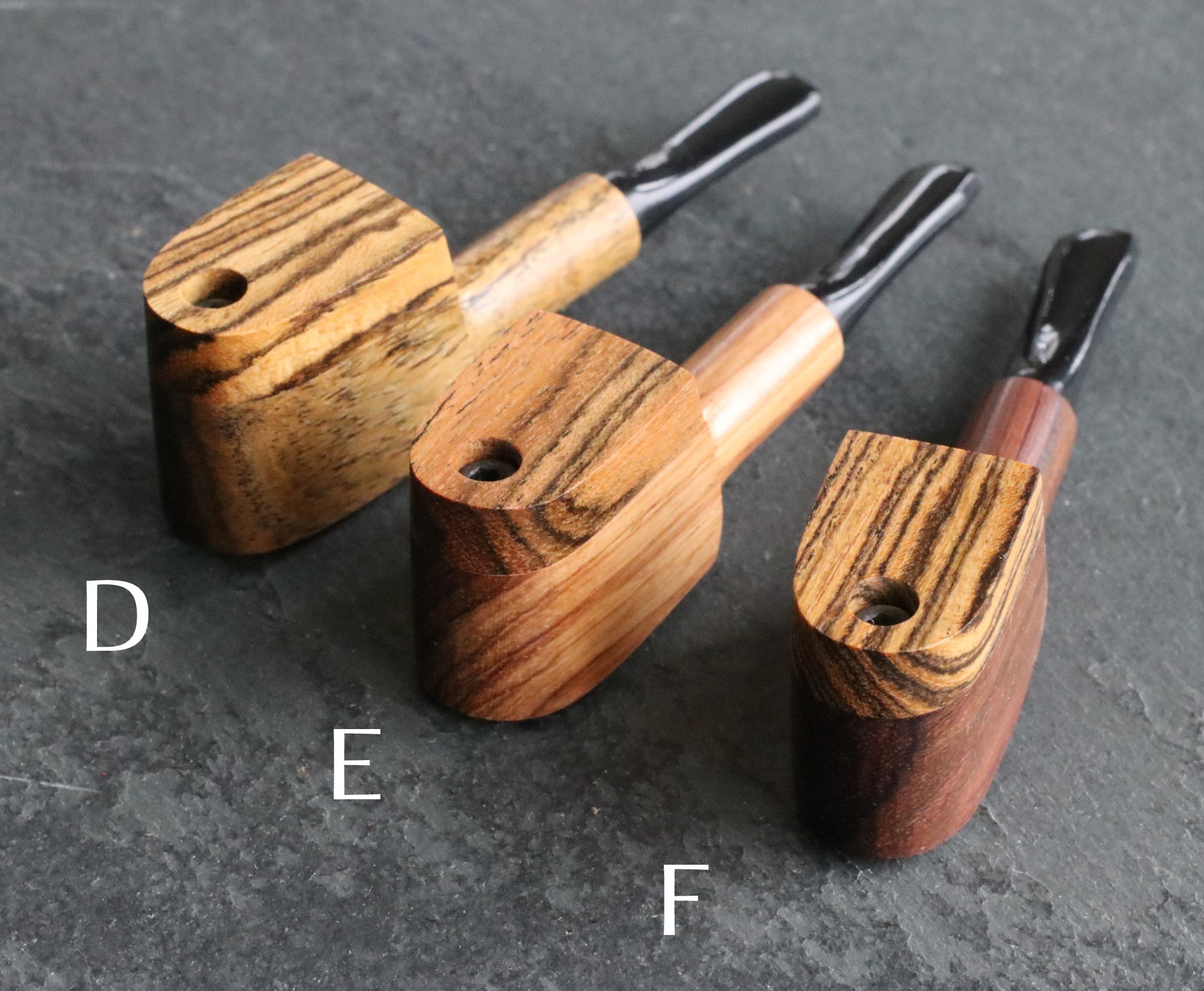 3.25" Handcrafted Exotic Wood Pipe with Swivel Lid-MUPCAP- American Made Pipe - Exotic Wood Pipe