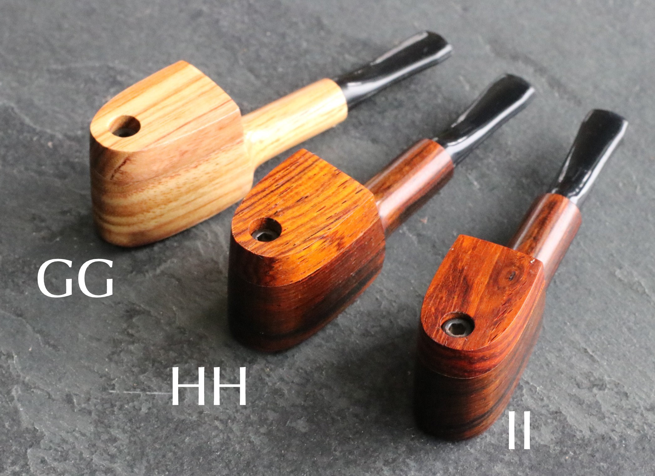 3.25" Handcrafted Exotic Wood Pipe with Swivel Lid-MUPCAP- American Made Pipe - Exotic Wood Pipe