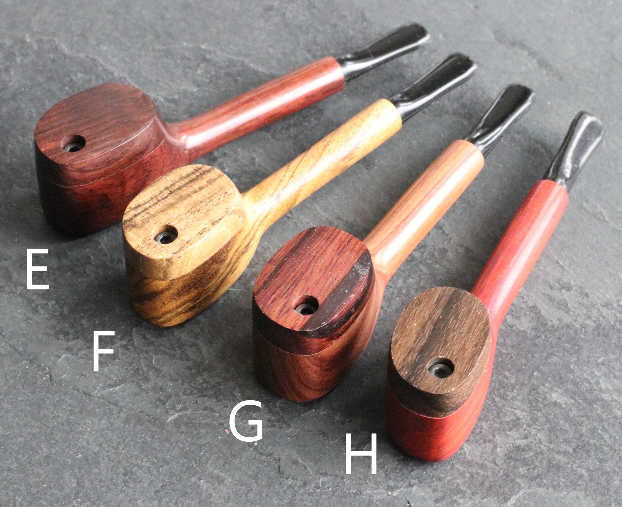 4.5" Swivel Lid Pipe- L77 ROUNDTOP -Exotic Wood Pipe- Smoking Bowl-Wood Pipe