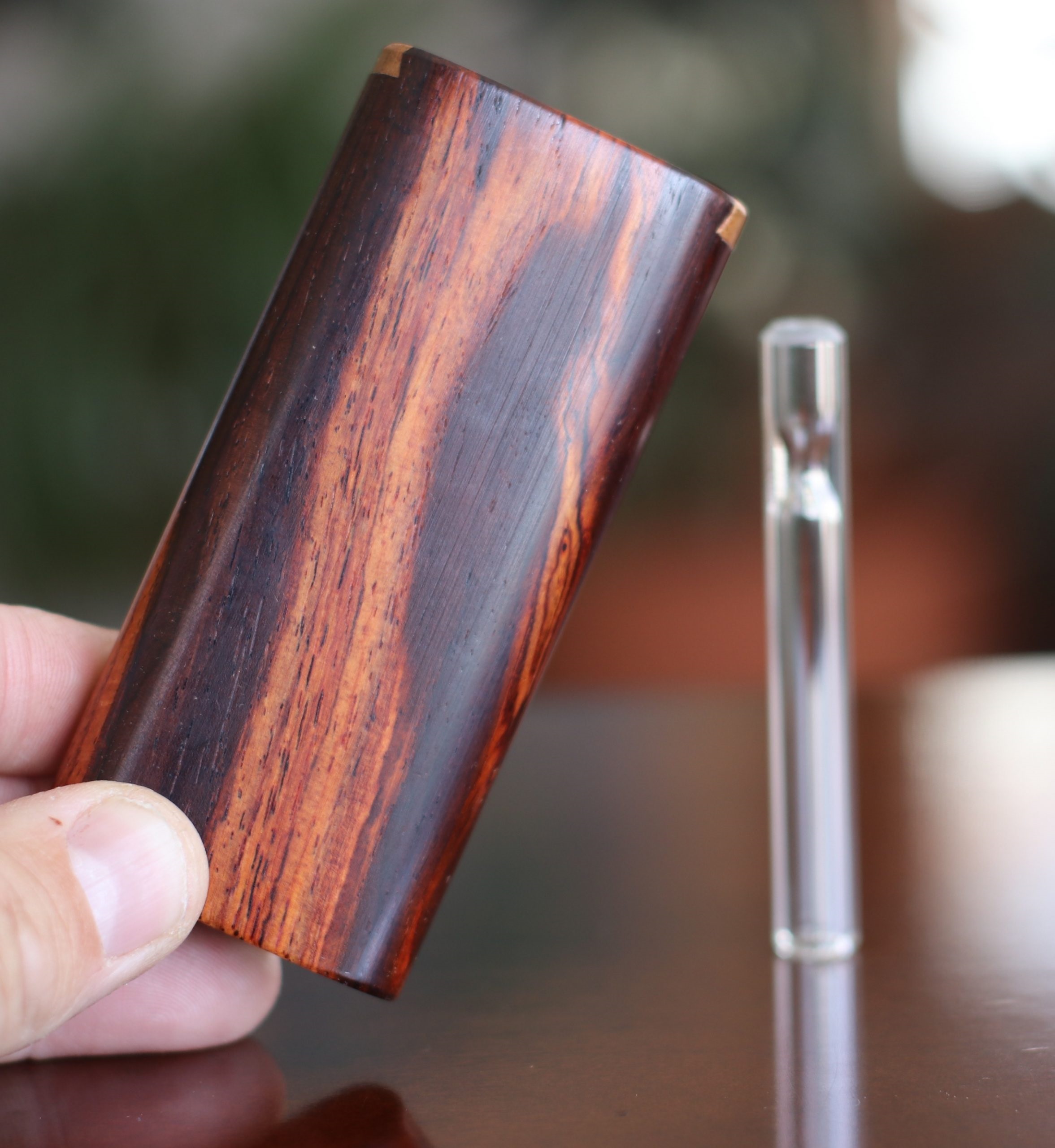 Cocobolo & Honduras Wood Dugouts- The Perfect Gift- the finest dugout and one hitter pipe ever! - Cocobolo Slider Lid Dugout