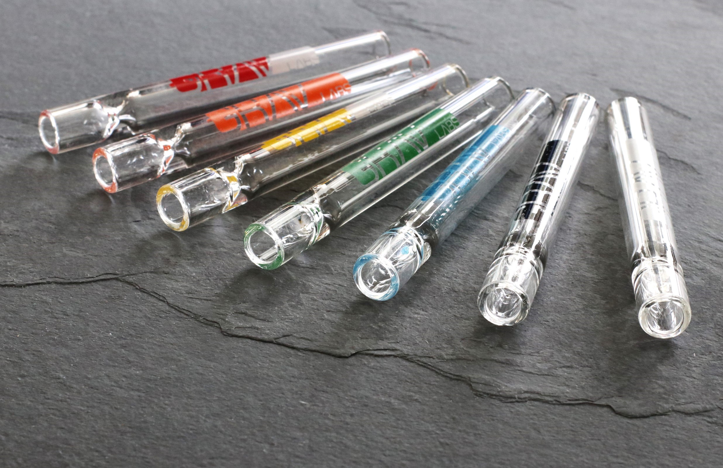 4" GRAV Glass One Hitters- Multiple colors- Solid Multi Hitter Pipe - 4.5' Glass One Hitter PIpes