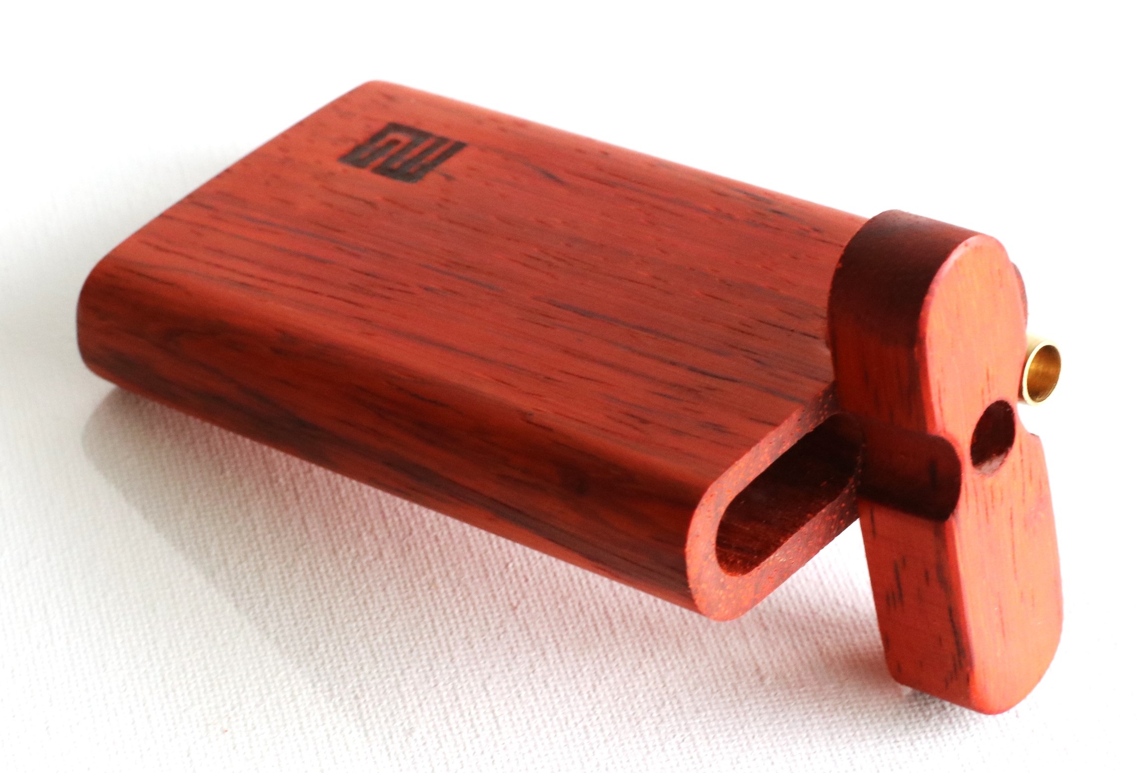 3rd Grain Padauk Wood Dugouts & One Hitter Pipe-American Crafted Stash Box - Wood Dugout stash box