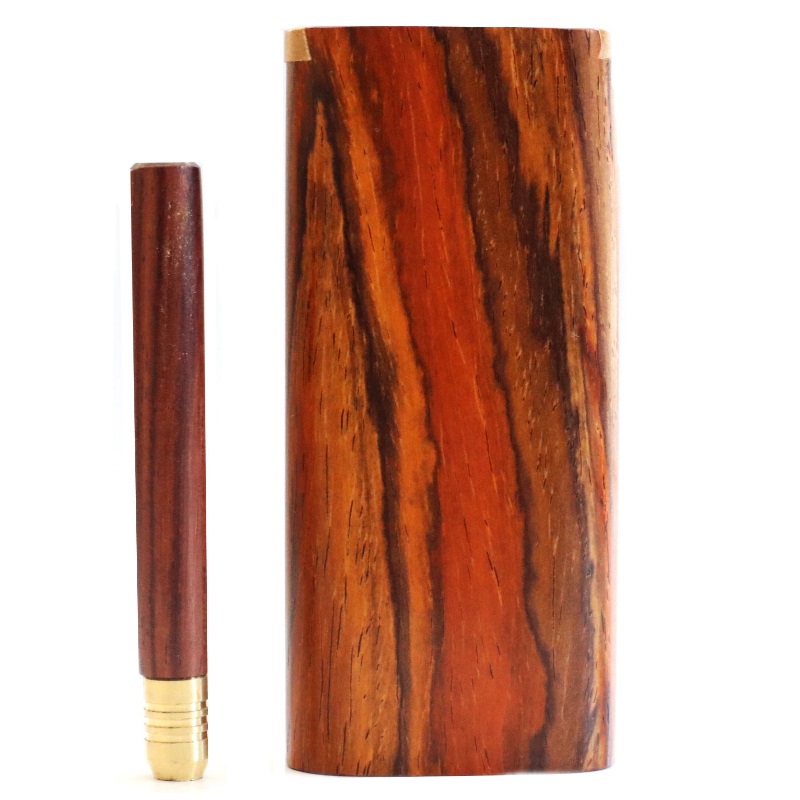 Exotic Wood Dugout-One Hitter Pipes & Poker- The Ultimate Dugout Gift-Old School Classy Smoker's Kit - Handcrafted Wood Dugouts by PRO 420