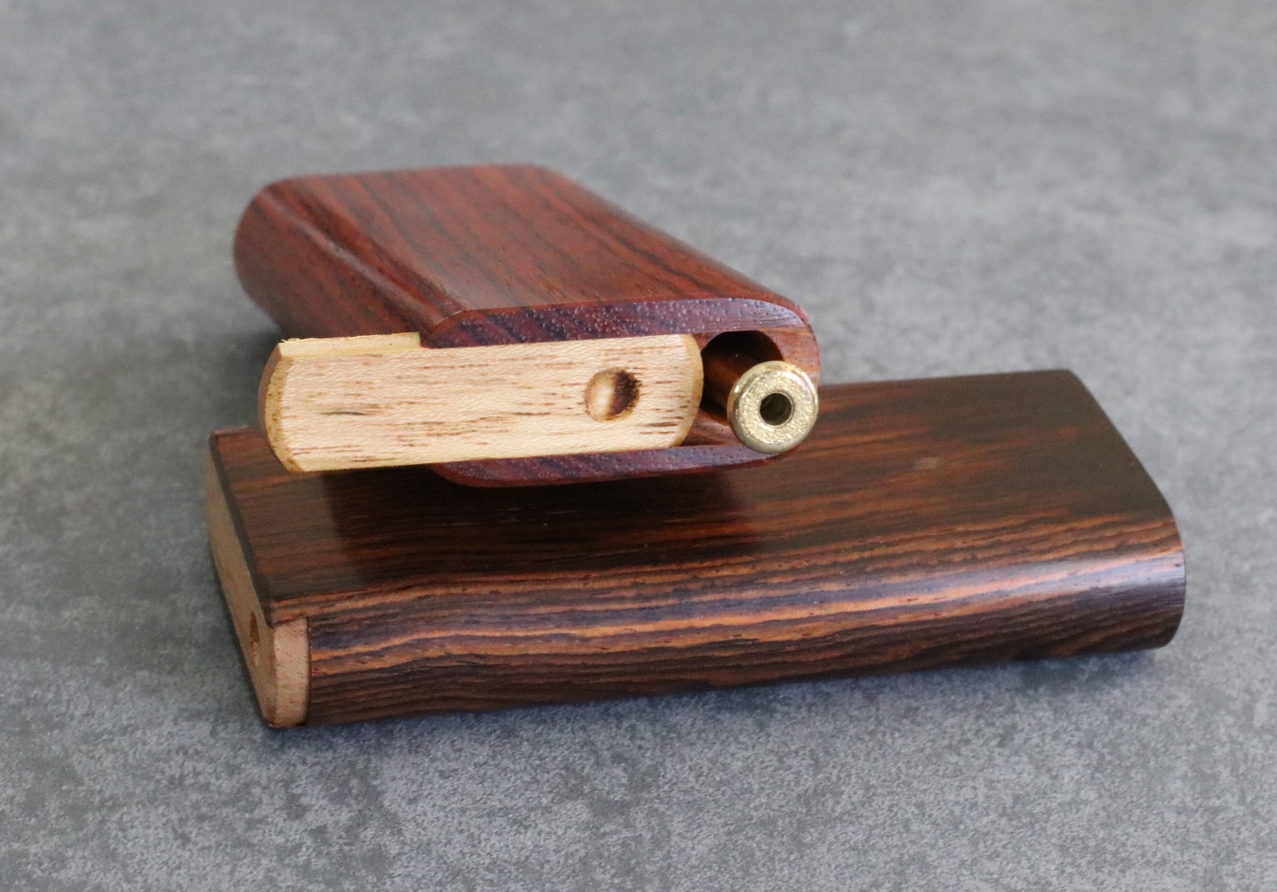 Cocobolo Wood Dugouts and One Hitters- Slider Lid-Handcrafted Functional Art