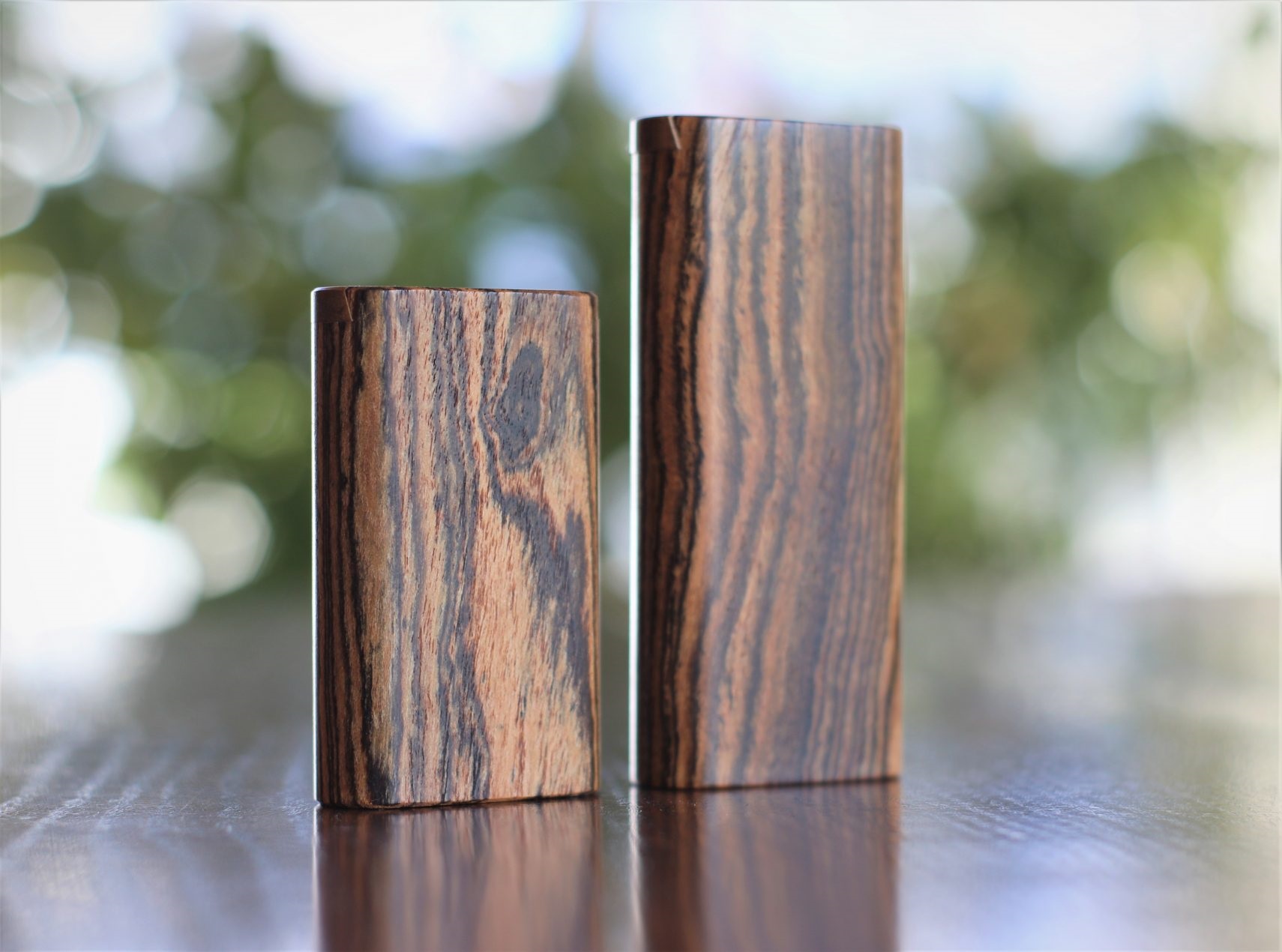 Bocote Wood Slider Lid Dugouts with Quality One Hitter Pipes - Bocote Wood Dugouts