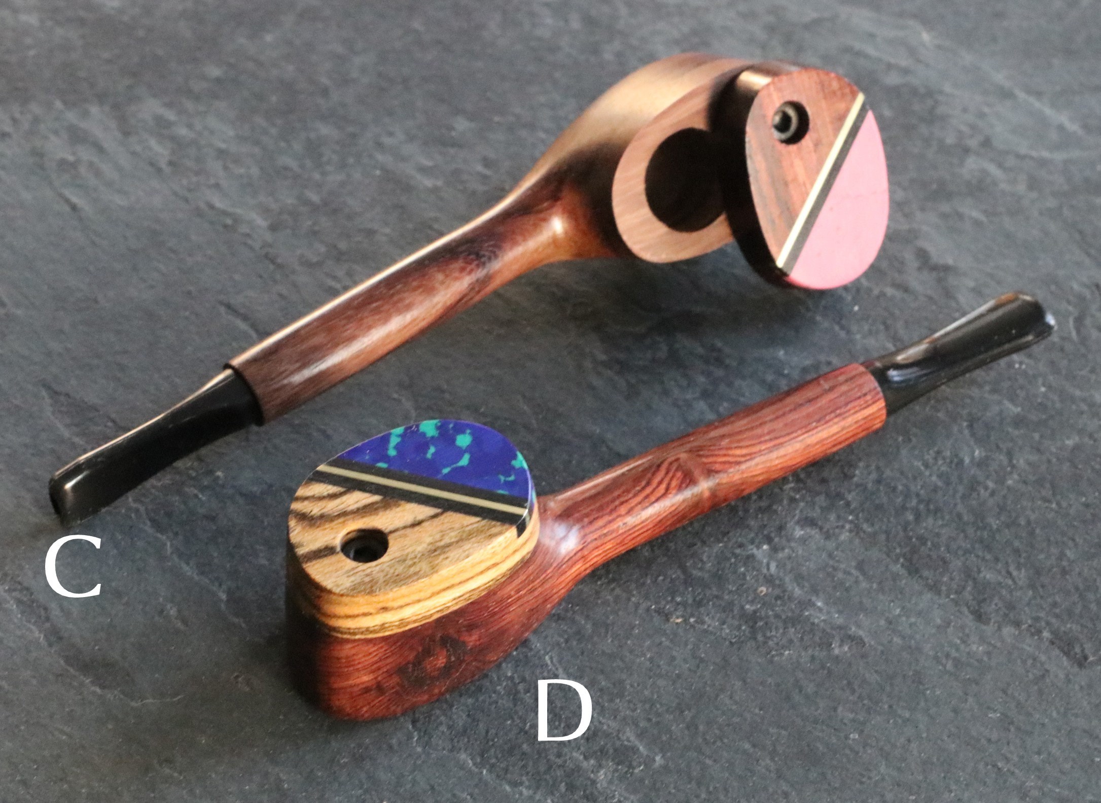 4.5" Swivel Lid Wood Pipe-G9 EXECUTIVE-Handcrafted American Pipe - Exotic Wood Swivel Lid Pipes