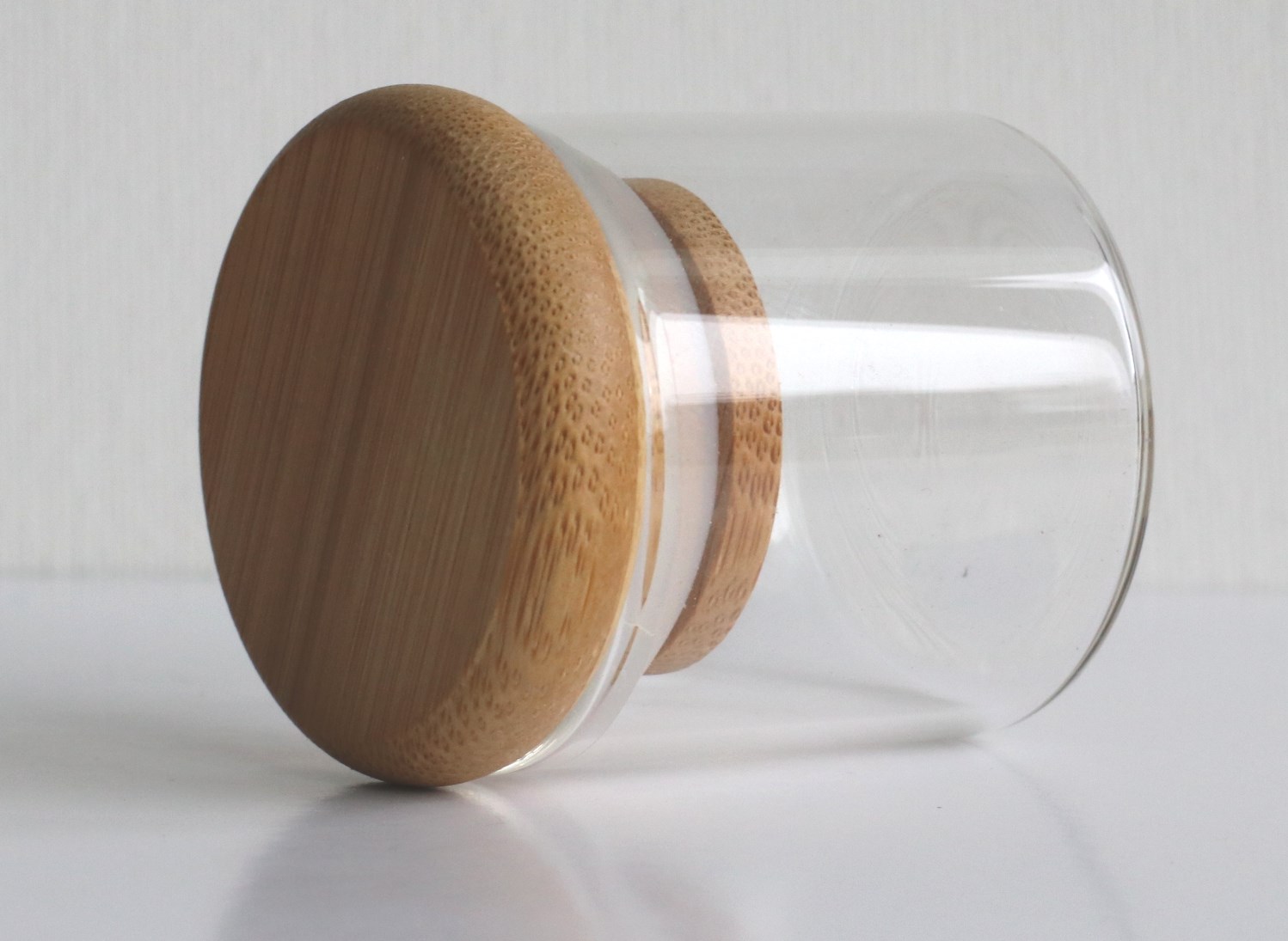 1.5" Small Glass Stash Jar with Bamboo Lid- Smell Proof- Safe Storage for Herbs - 1.5' Small Glass Stash Jar with Bamboo Lid- Smell Proof- Safe Storage for Herbs