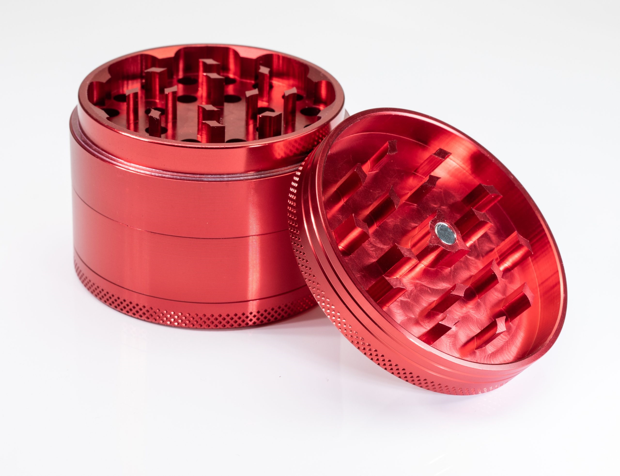 2.5" Red 4 pc Professional Herb Grinder