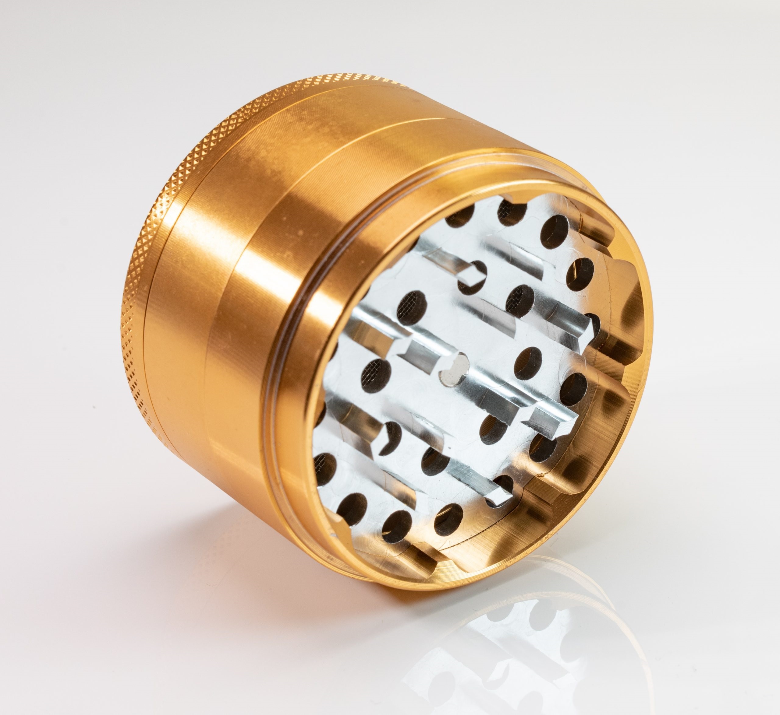 Gold Herb Grinder- 2.5" 4 Piece Professional Grade herb Grinder