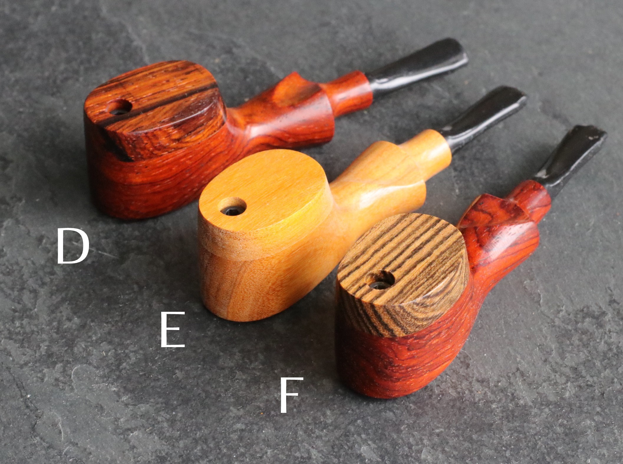 4" Exotic Wood Pipe-L34 ETCH BODY- Swivel Lid- Perfect Gift for Smokers - Exotic Wood Pipe