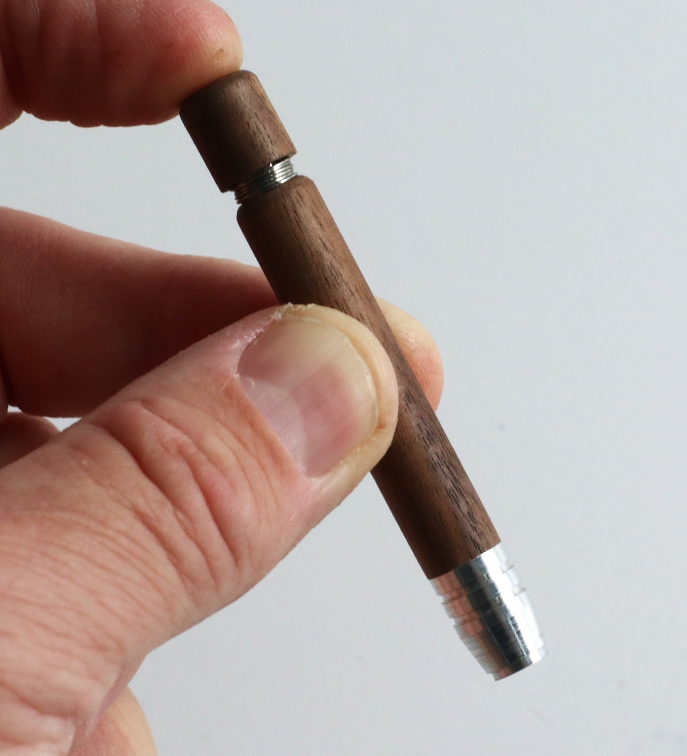 4" Black Walnut Dugout & Spring Loaded Walnut One Hitter-Perfect Match - Diamond Wood Dugout