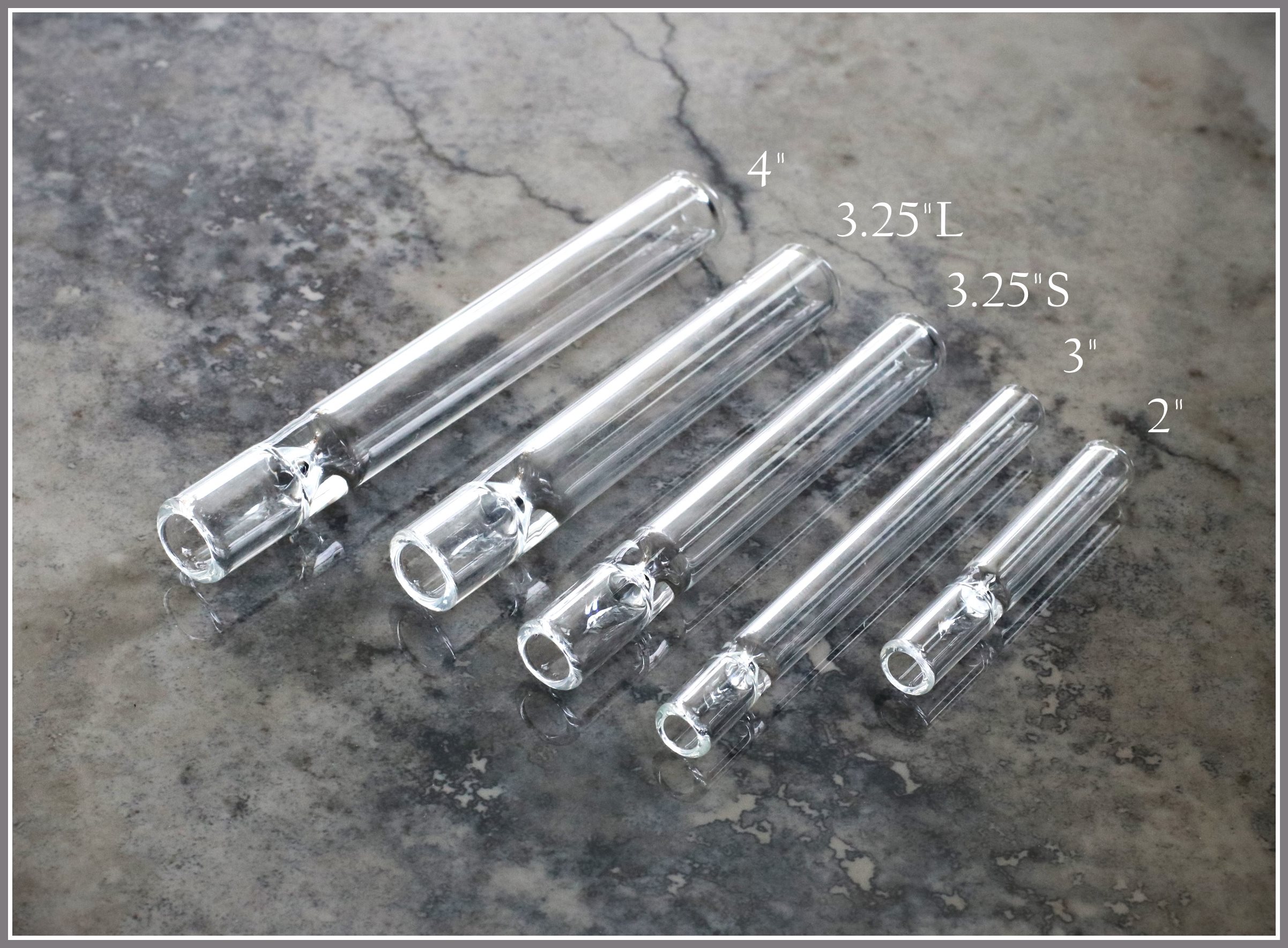 Glass One Hitter Pipes- All Sizes Available - Glass One Hitter Pipes
