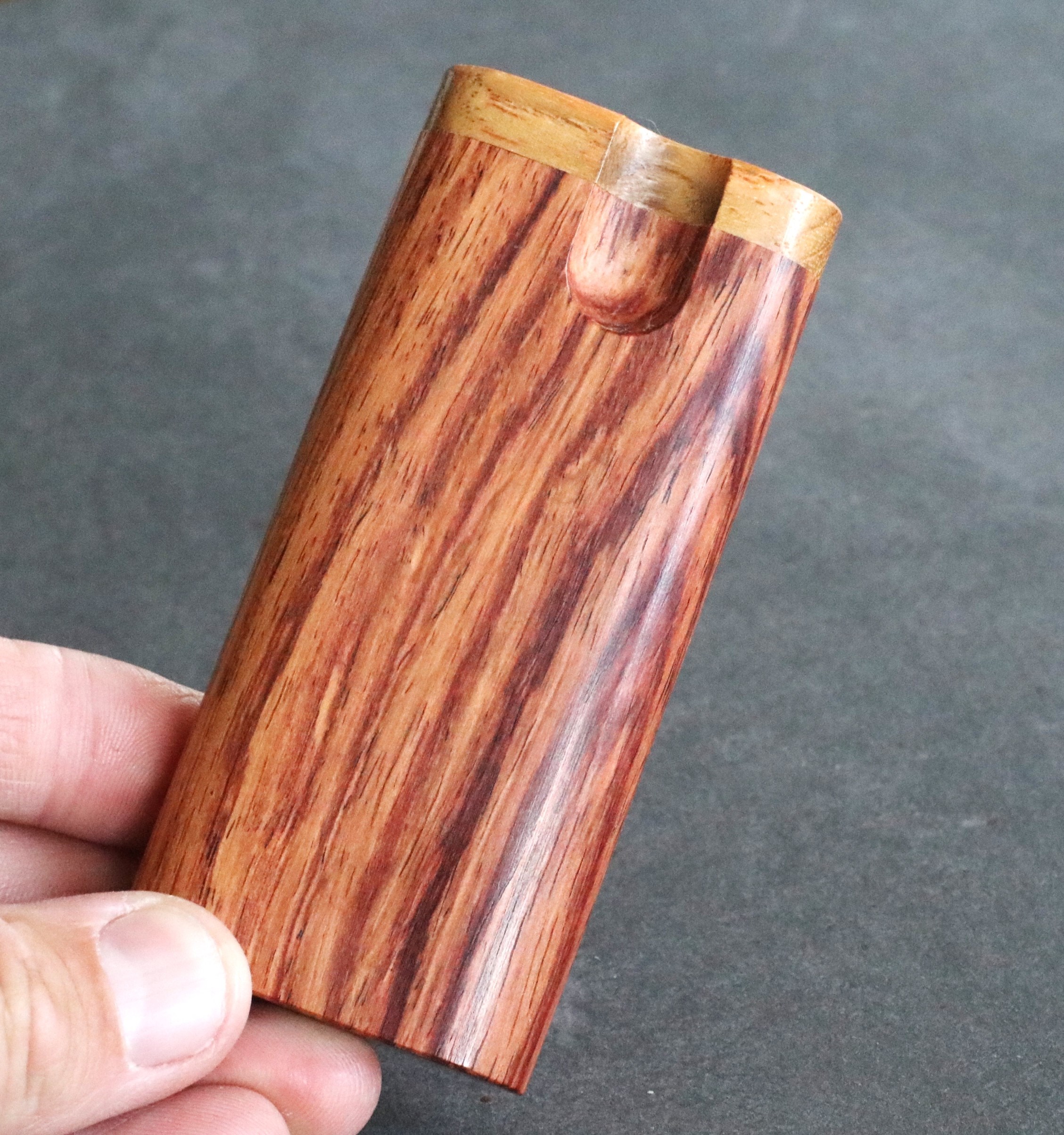 3" & 4" Honduras Swivel Lid Dugouts & One Hitters- Quality Wood Functional Art Best Gift for Smoker's - Cocobolo Swivel Lid Dugout