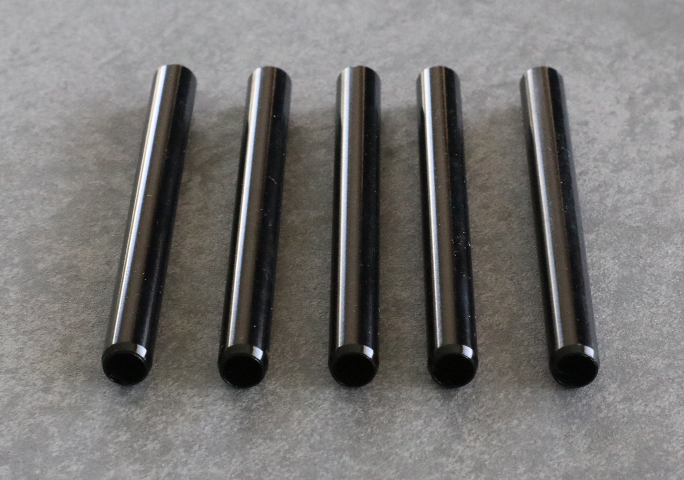 3" Straight Black One Hitter Pipes - Glass Spoon Pipe