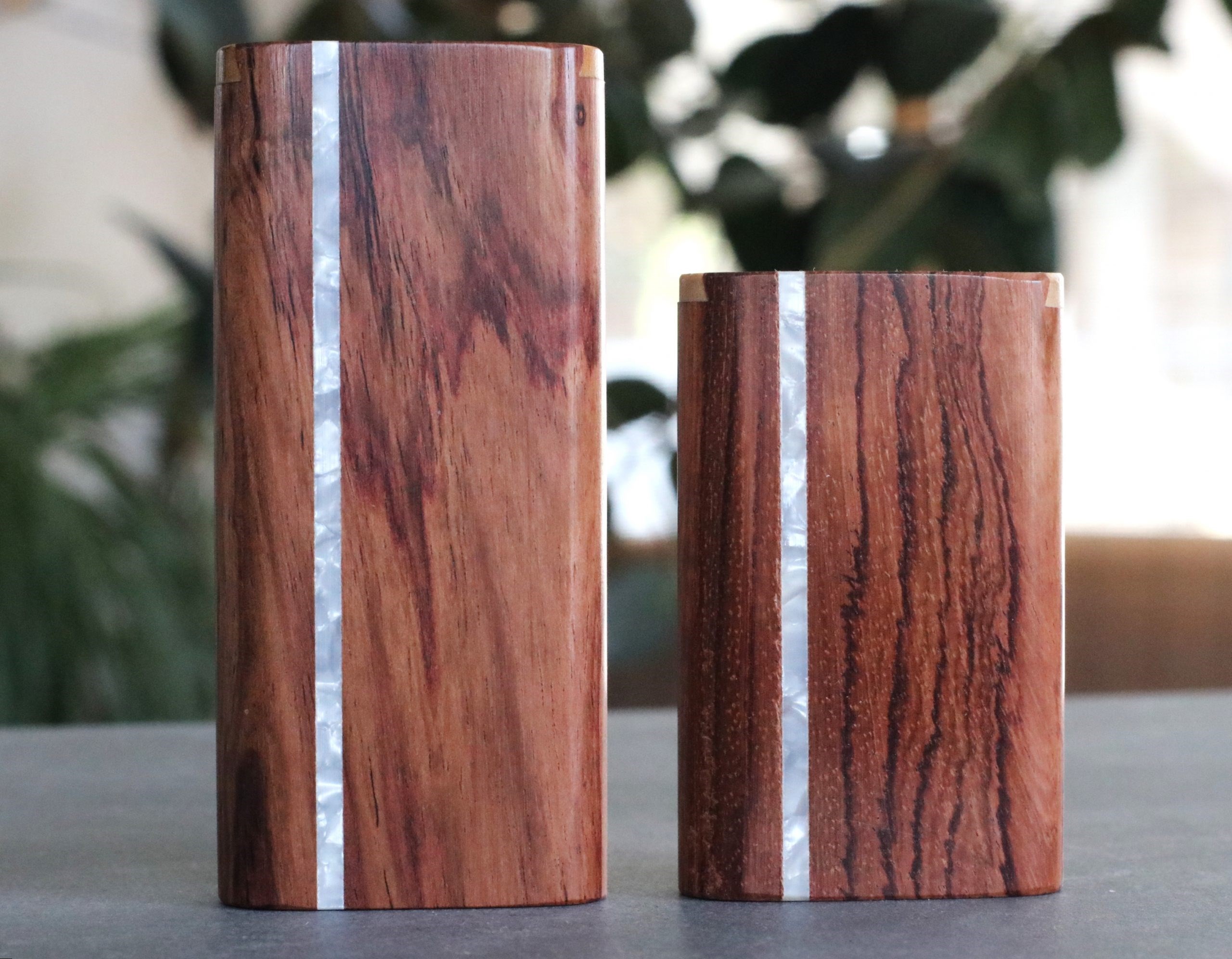 Honduras Slider Lid Dugout with Pearl Inlay and Special One Hitter - Honduras Pearl inlay Dugout