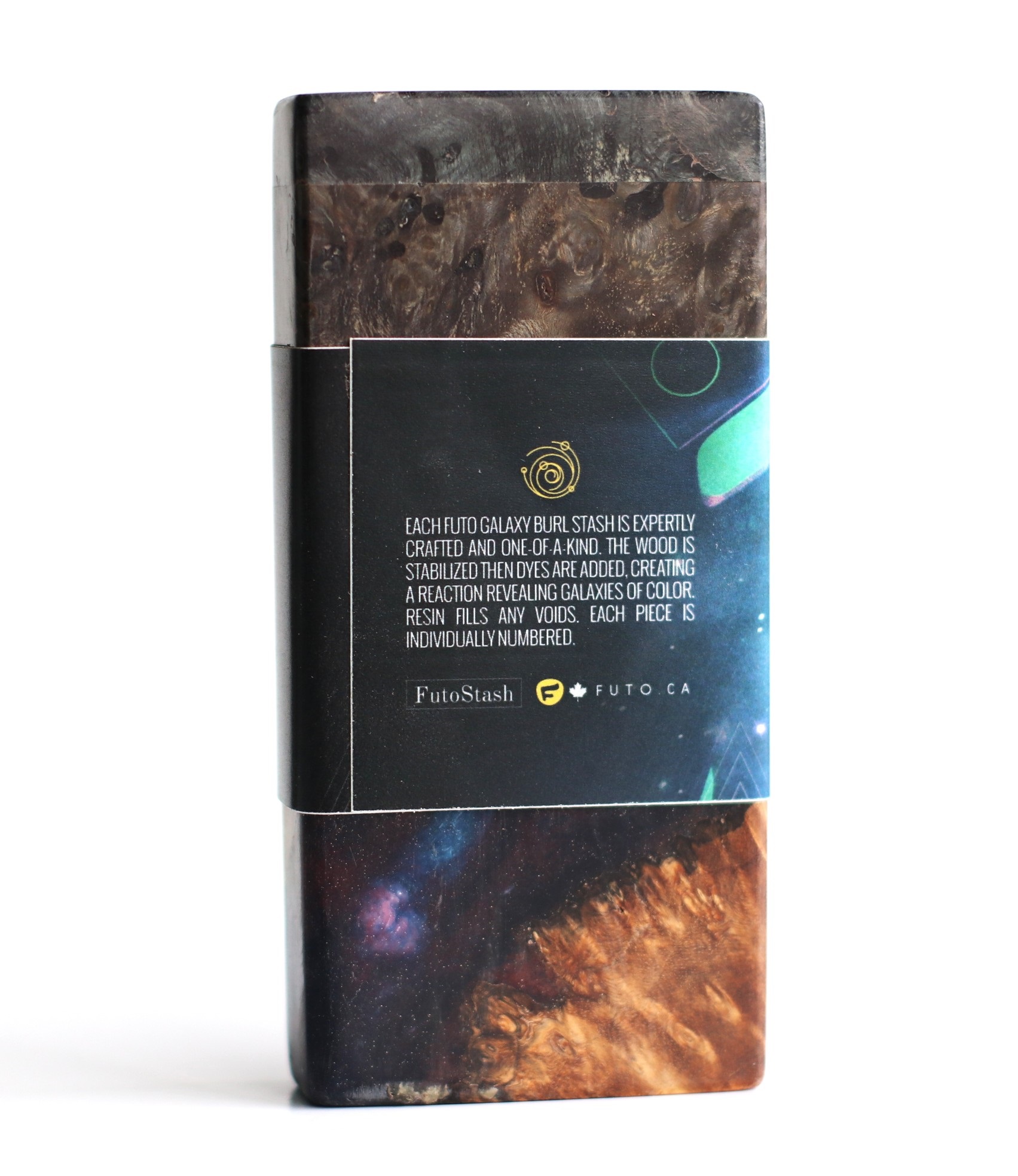 Galaxy Burl Futo Stash Box- Out of this World Wood Dugout- 4" Burled Wood- Best Quality - Galaxy Burl Futo Dugout