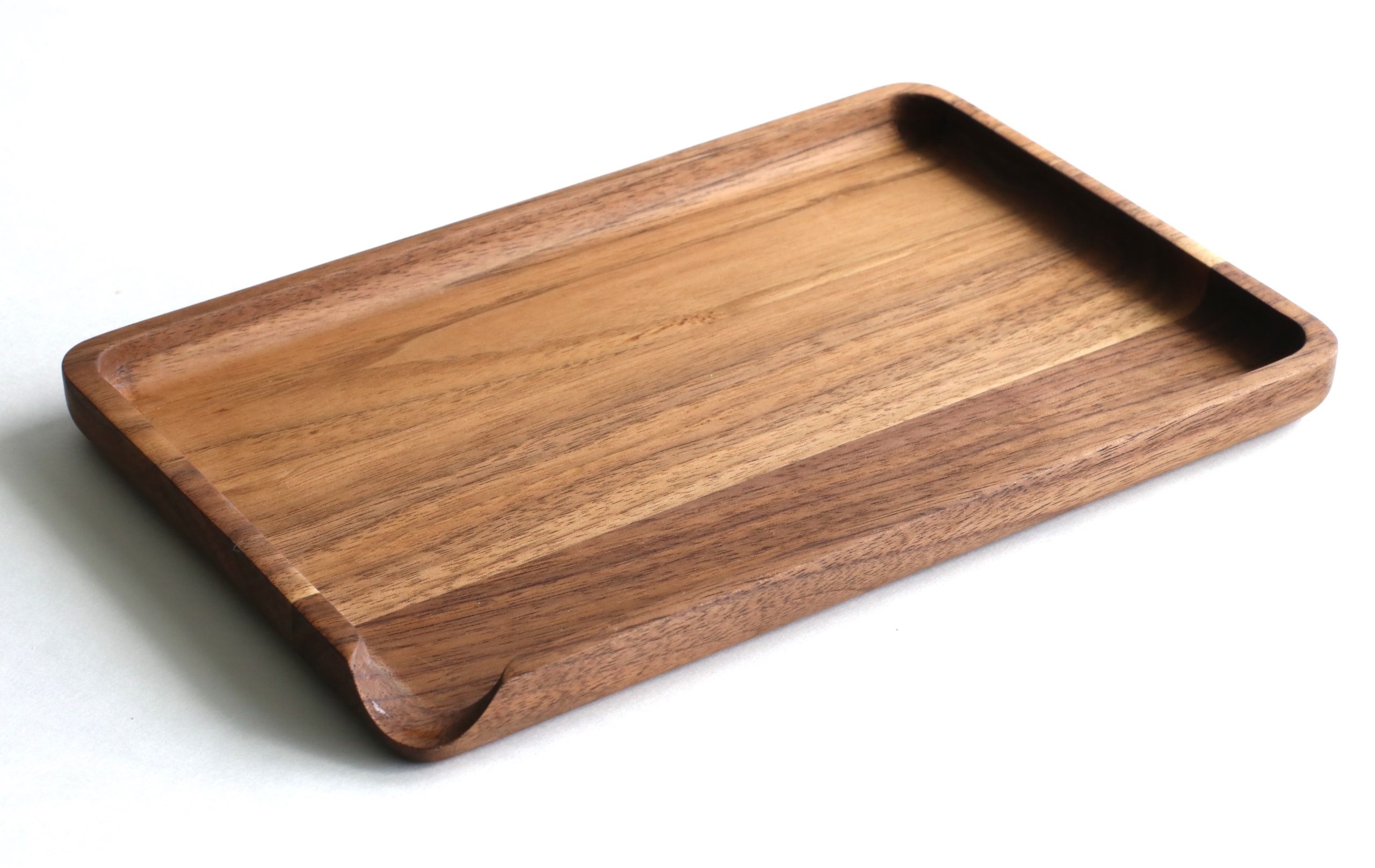 Walnut Rolling Tray-9 x 6-Small Handcrafted Wood Tray - Walnut Rolling Tray-9 x 6