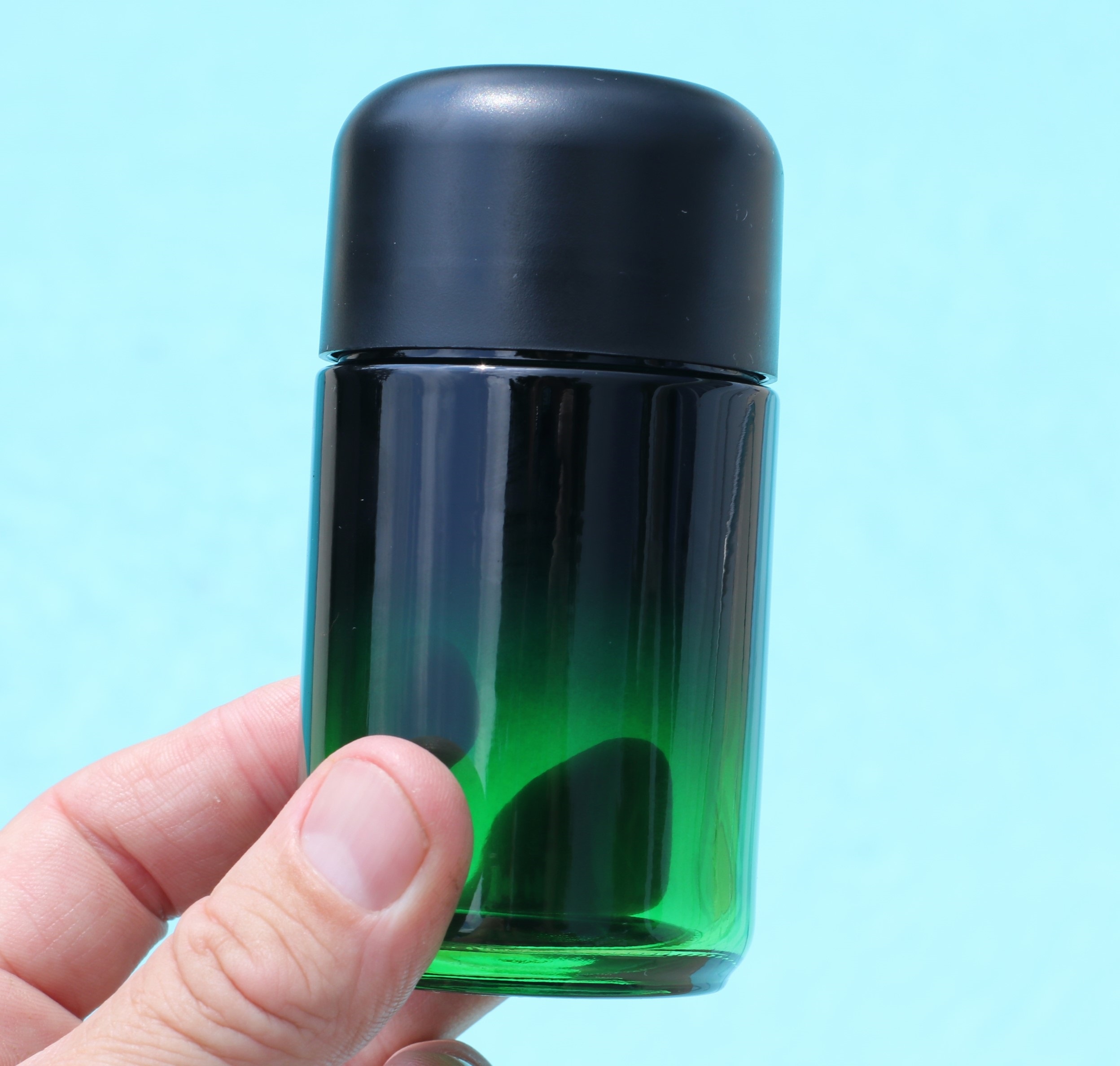 4" Glass Stash Jar-Smell Proof-Child Proof Lid-Safe and Secure Jar - PRO 420 Marijuana Stash Jars