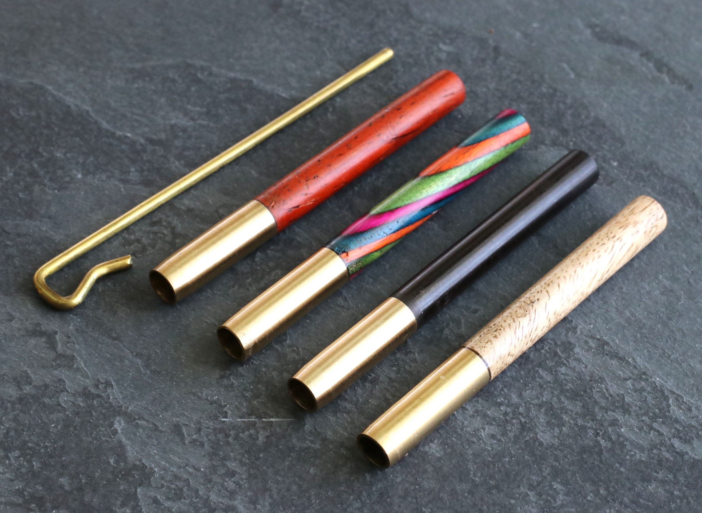 3" Brass Pipes designed for 4" dugouts-Brass Tube/Wood Cover/Brass Poker included