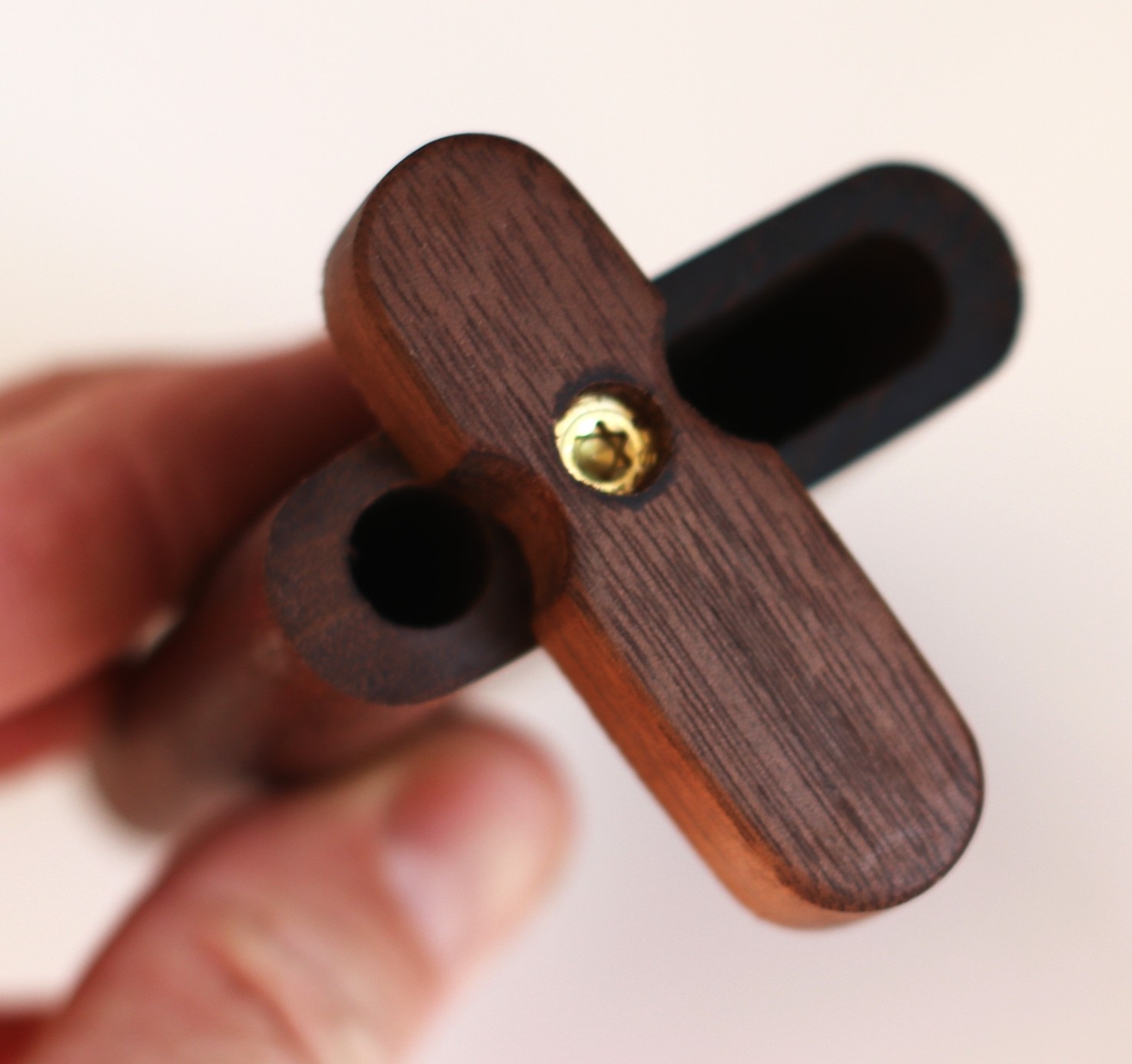 3rd Grain Swivel Lid Dugout & One hitter pipes-American Crafted Stash Box-Walnut/Wenge Mix - 3rd Grain Swivel Lid Dugout