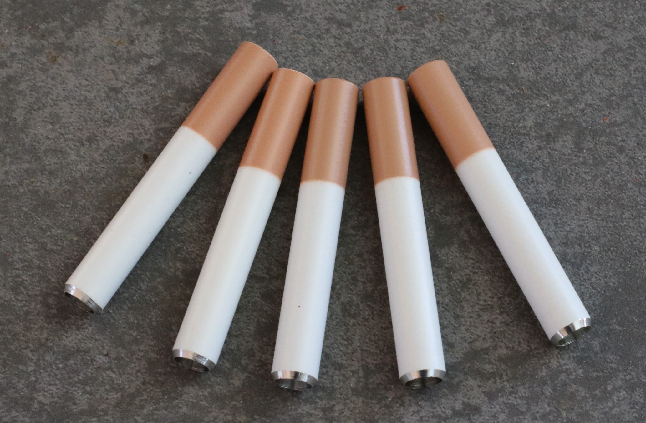 2" Metal Cigarette Style One Hitter Pipes-Designed for 3" Dugouts-RELOAD - Metal Cigarette Pipes