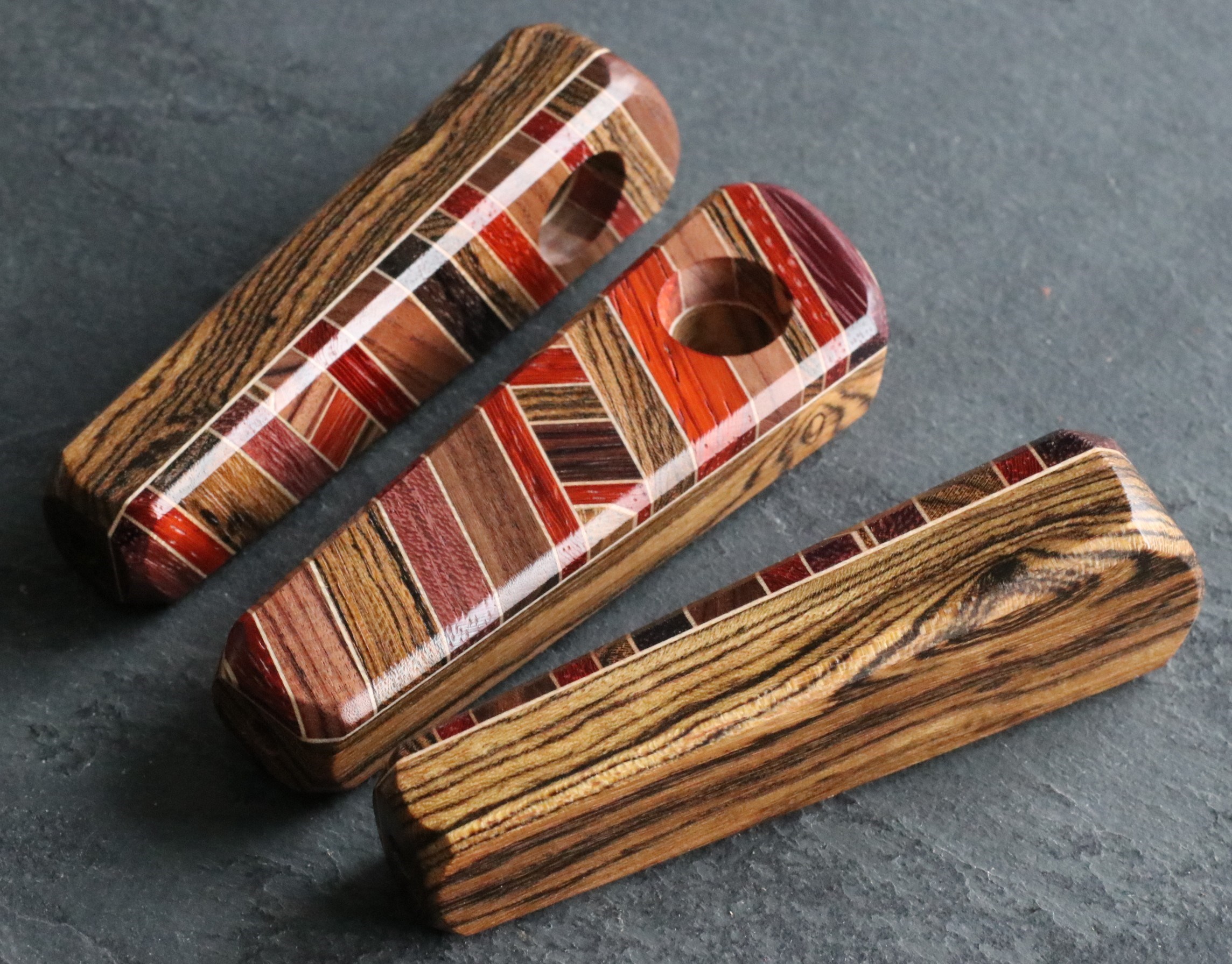 Exotic Wood Pipe-B32-3.75"-American Handcrafted Smoking Pipe - Crafted Wood Smoking Pipes