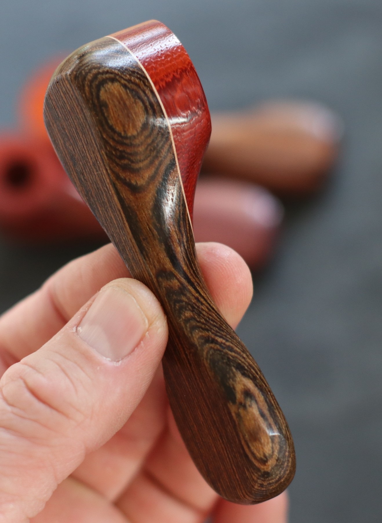 Exotic Wood Pipe-223L-4"-American Handcrafted Smoking Pipe - Exotic Wood Pipe