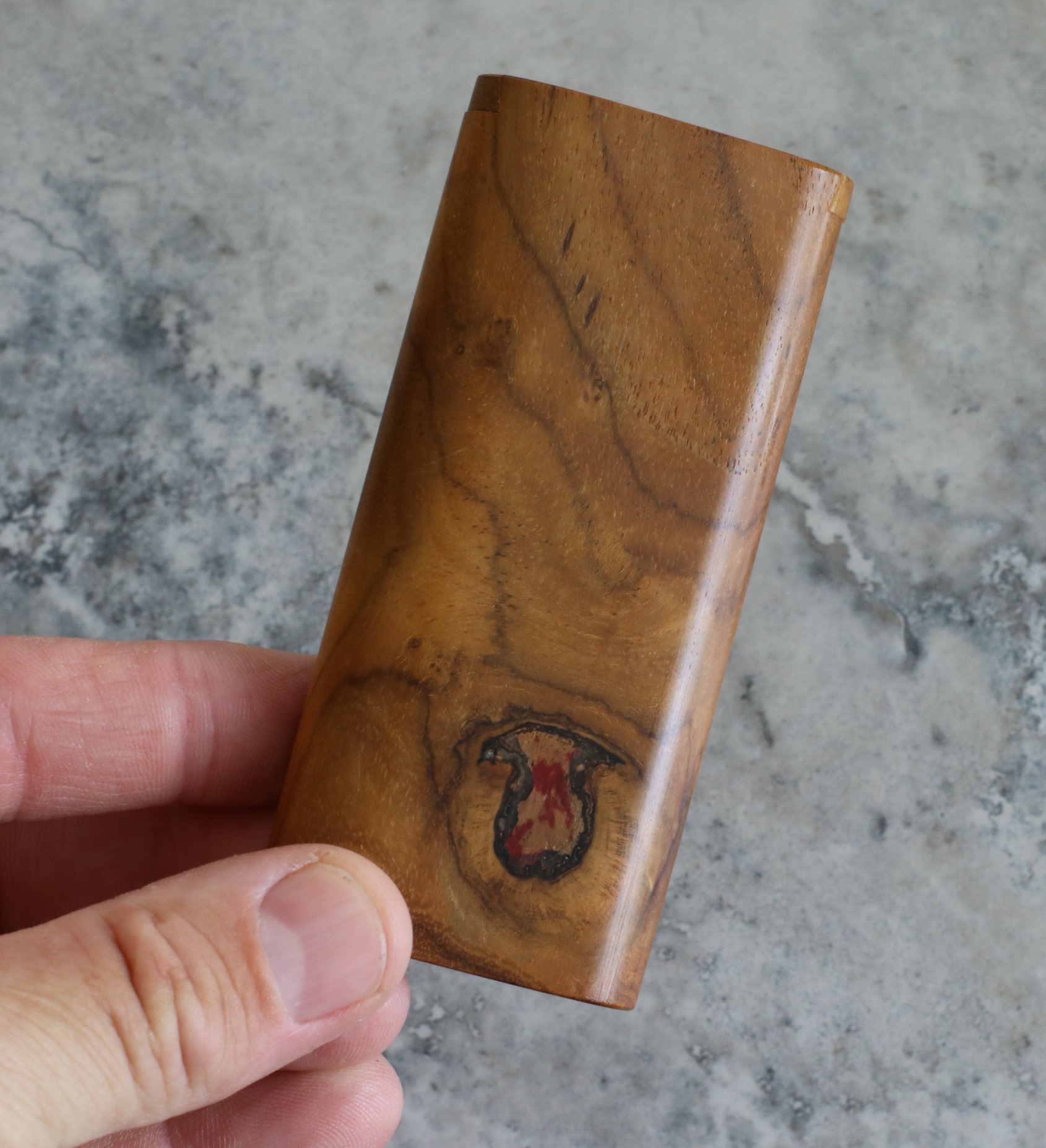 One of a Kind Teak Wood Dugout & One Hitter Pipe - Teak Dugout
