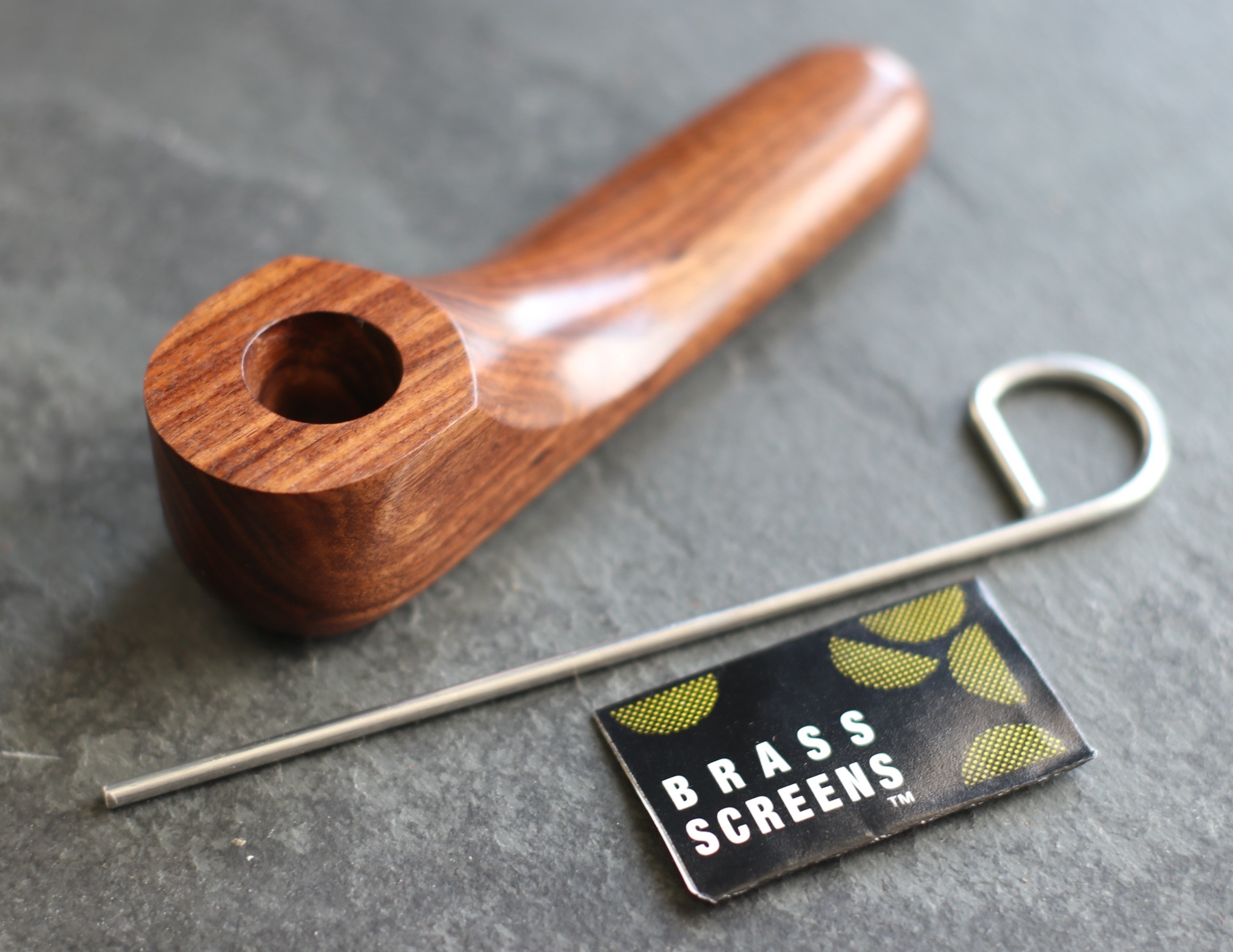 3.5" Exotic Wood Pipe-B46-American Handcrafted Smoking Pipe - Exotic Wood Pipe
