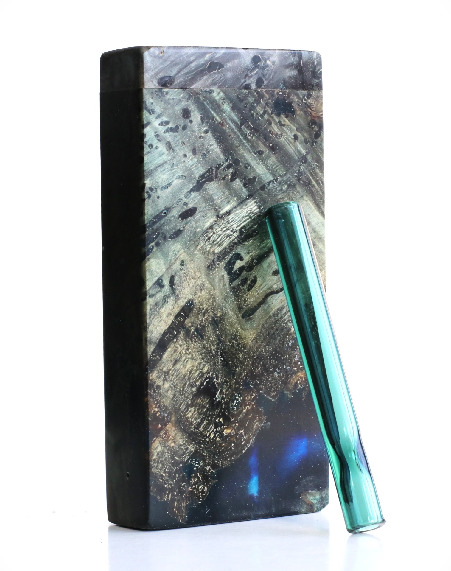 Galaxy Burl Futo Stash Box- Out of this World Wood Dugout- 4" Burled Wood- Best Quality