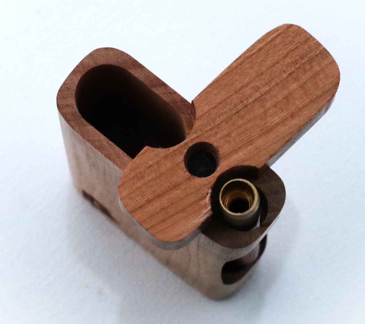 4" American Cherry Wood Dugout & One Hitter Pipe - One Hitter Pipes