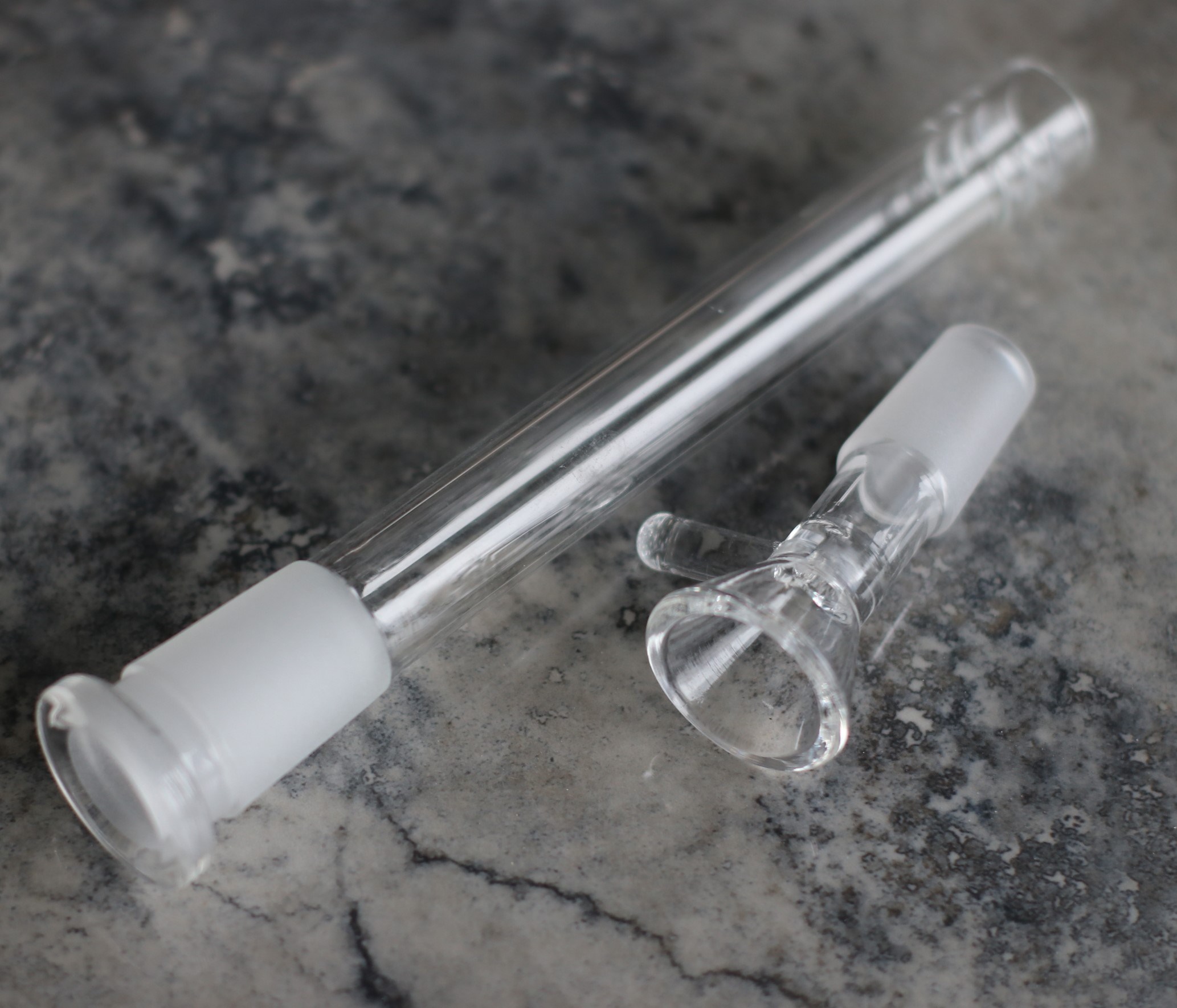 12" GRAV Frosted Glass Bong-Water Pipe-Downstem & Herb Slide-Blue Purple Fade Glow in the Dark - GRAV Water Bong