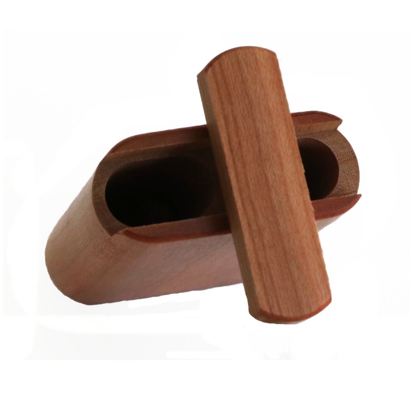 3" Snap Lock Dugout & One Hitter Pipe-American Cherry-American Crafted Exotic Wood Stash Box - 3' Snap Lock Dugout & One Hitter Pipe-American Cherry-American Crafted Exotic Wood Stash Box