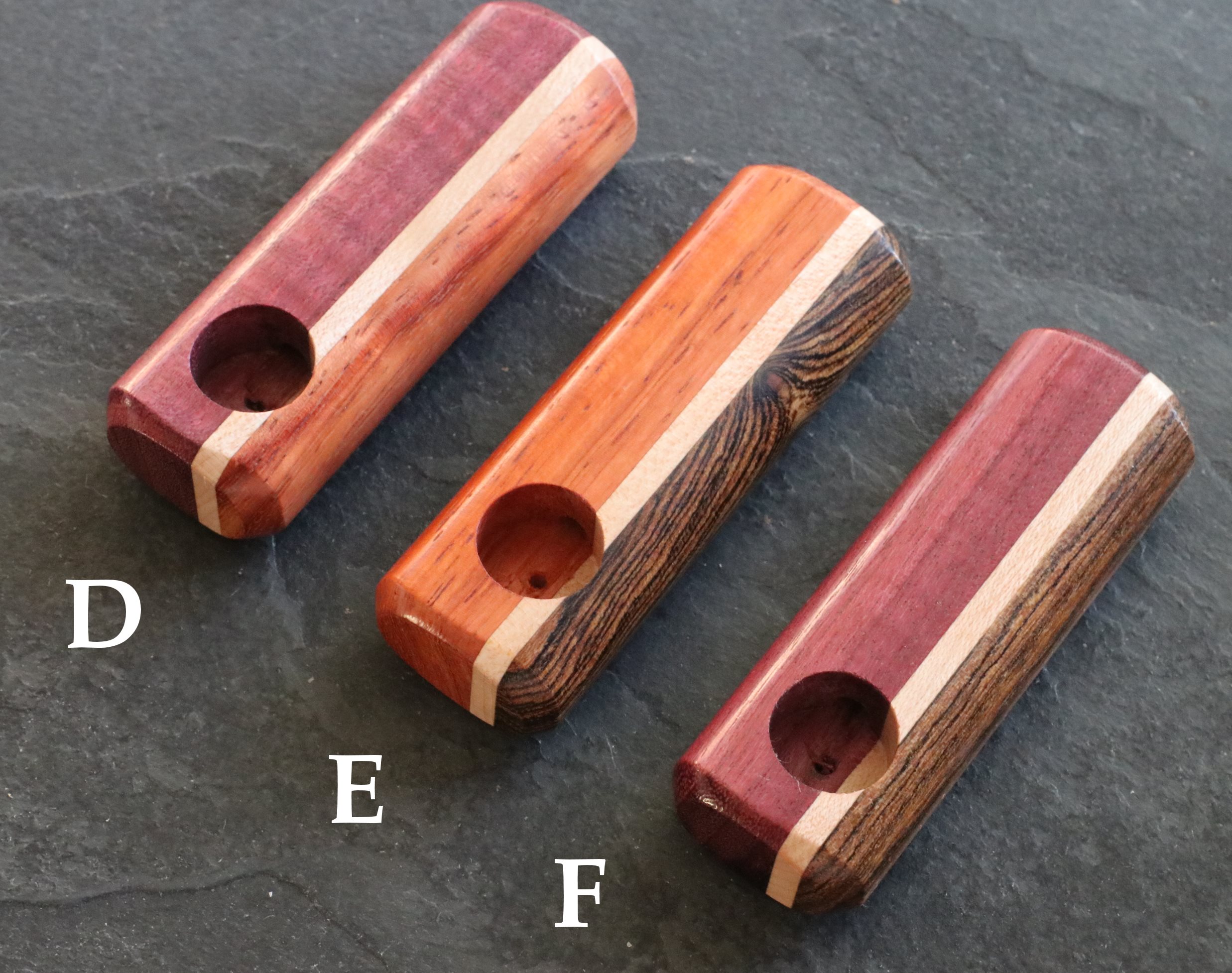 3" Exotic Wood Pipe-B18L-Handcrafted American Wood Pipe - Exotic Wood Pipe-Handcrafted in the USA