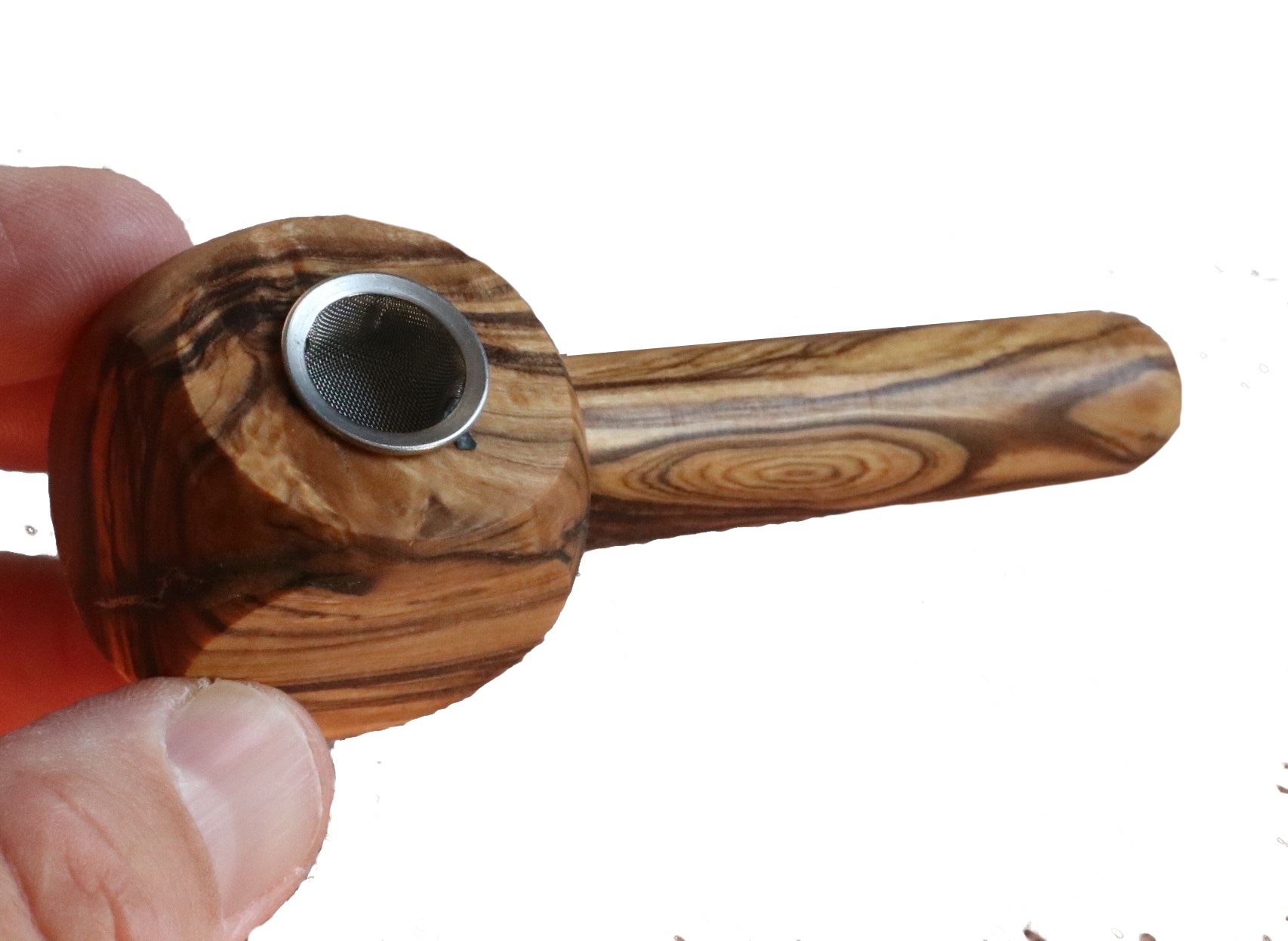 Olive Wood Pipe-Beautifully Handcrafted African Olive Wood Smoking Pipe - Olive Cob Pipe