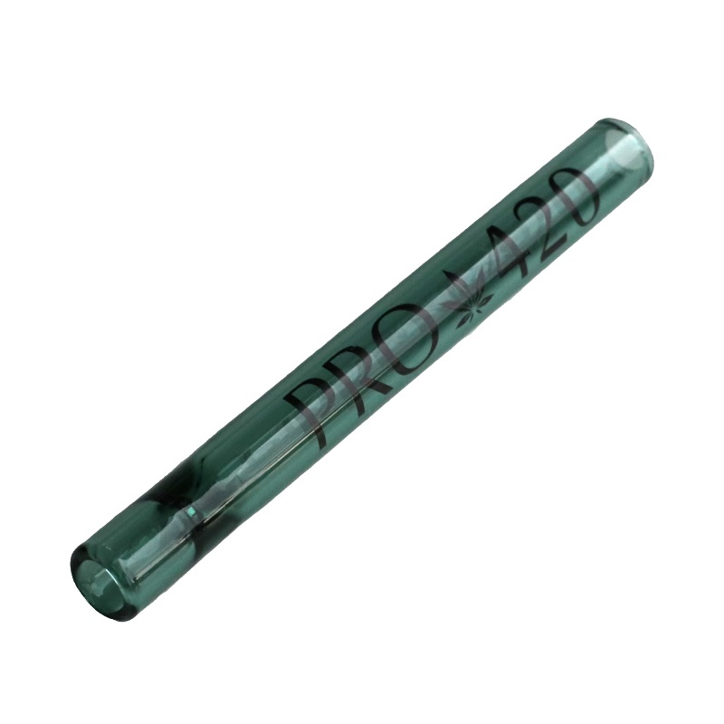4" Green Glass One Hitter Pipe-PRO420-14mm bowl-10mm diameter-Quality Glass Smoking Pipe - PRO 420 Glass One Hitter Pipe