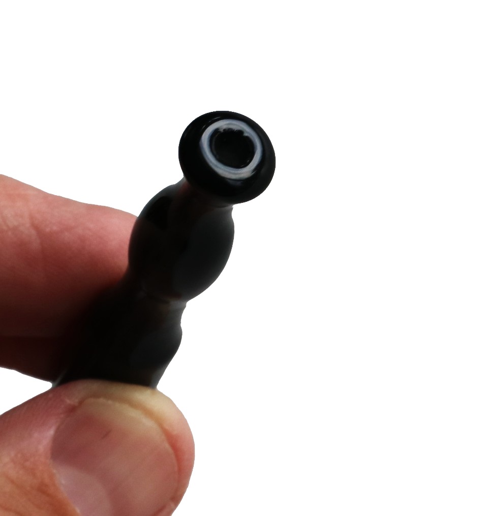 2.5" Black Ceramic Pipe-'Albatross M'-Sturdy Ceramic One Hitter with built in screen - Albatross One hitter pipe