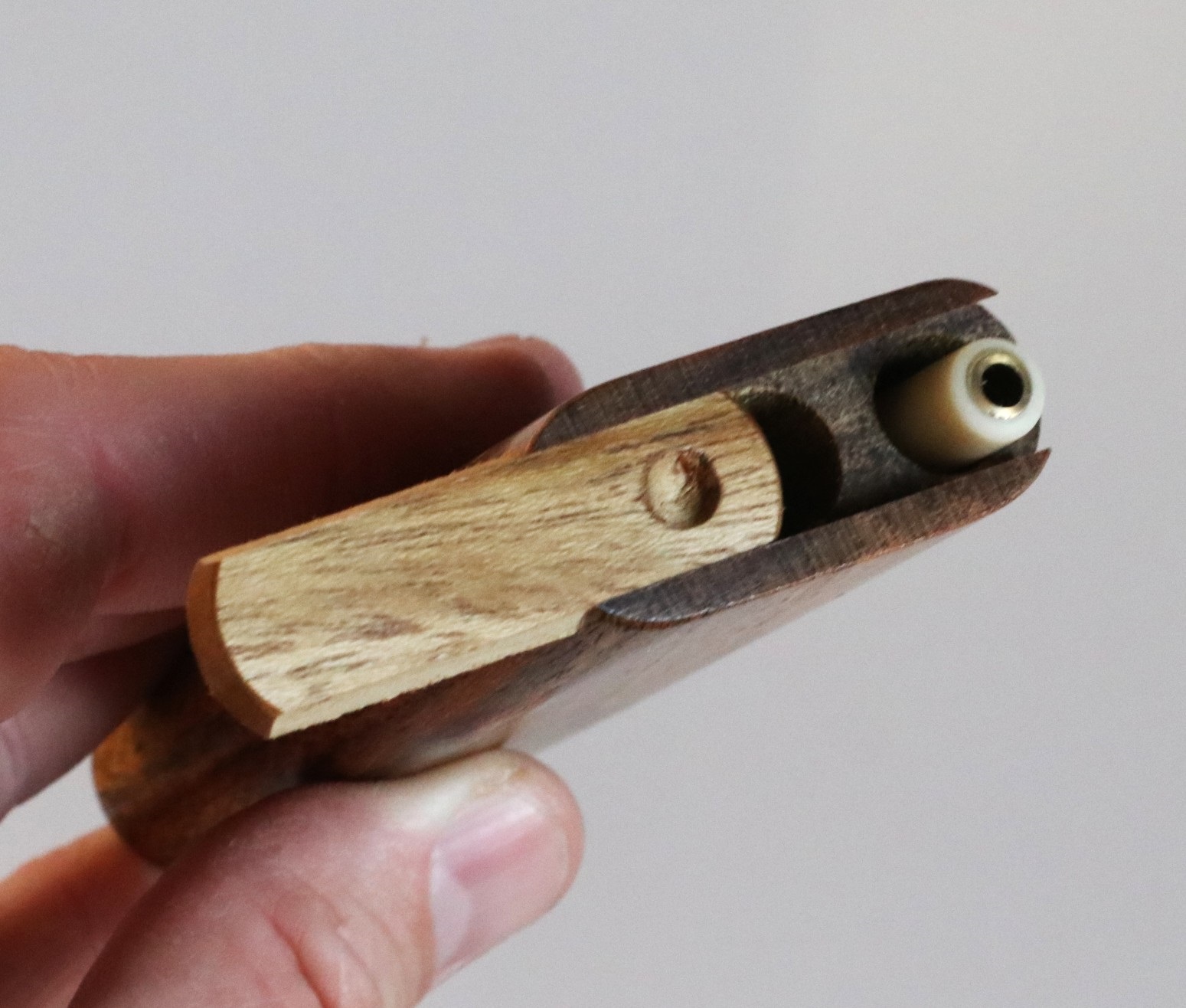 Bocote Wood Dugout & Brass one hitter pipe