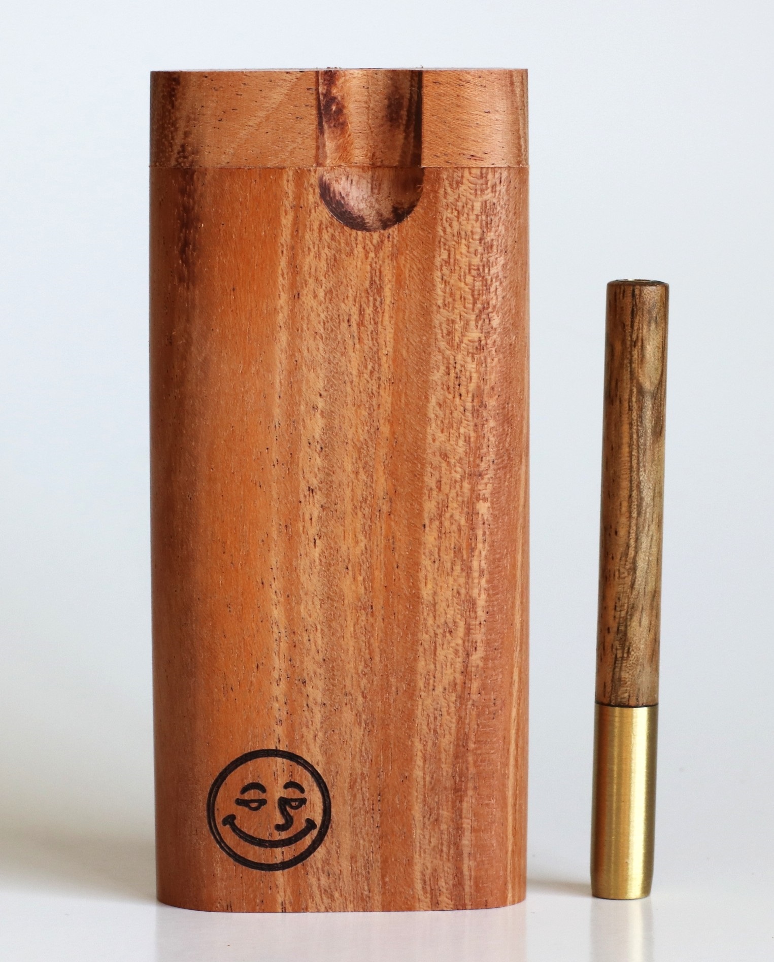 4" Mahogany Swivel Lid Dugout & One hitter pipe-American Made by Better Life - Swivel Lid Dugout-Handcrafted by Better Life