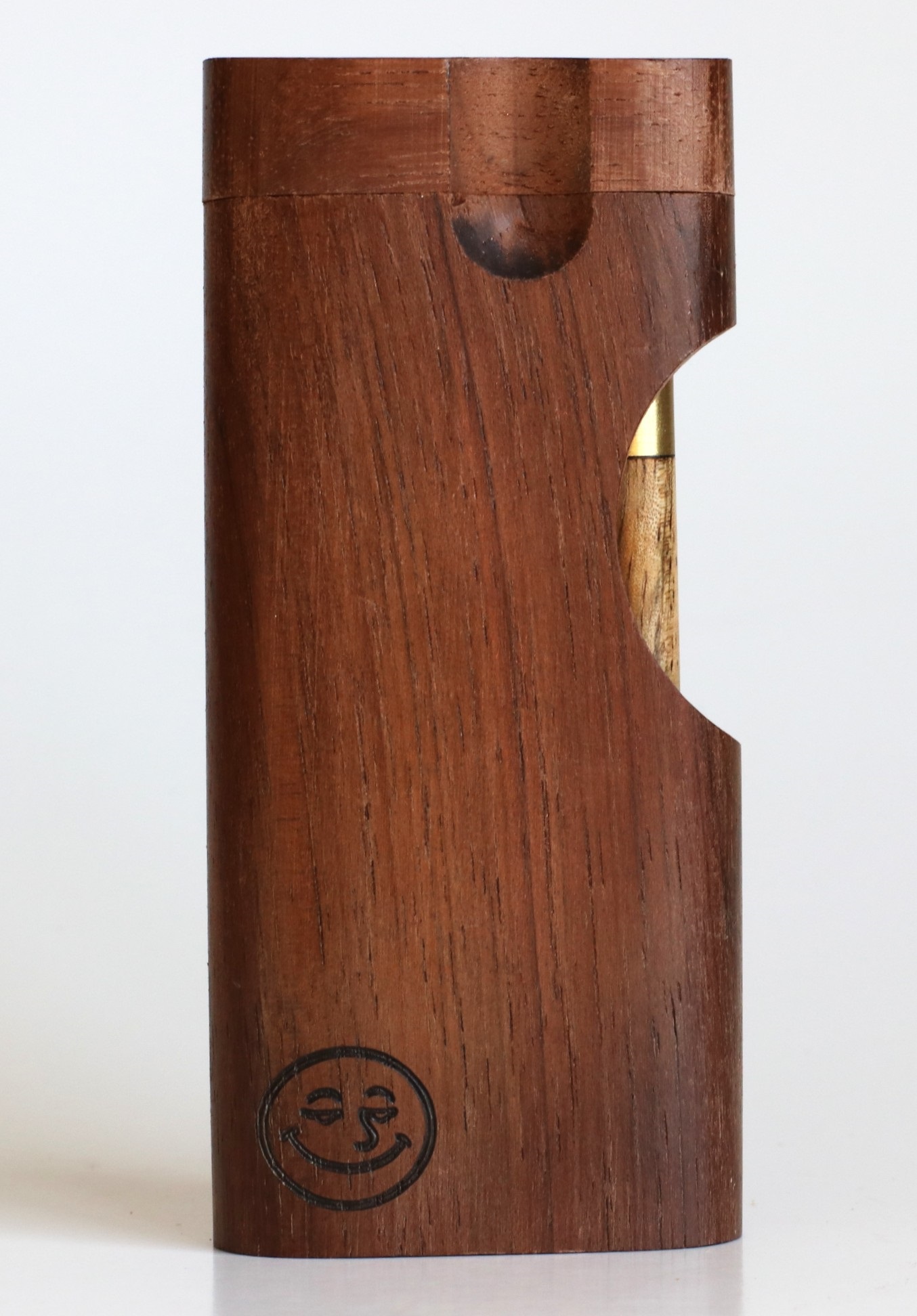 4" Walnut Swivel Lid Dugout & One hitter pipe-American Made by Better Life-Locking Lid - Swivel Lid Cutaway Dugout by Better Life