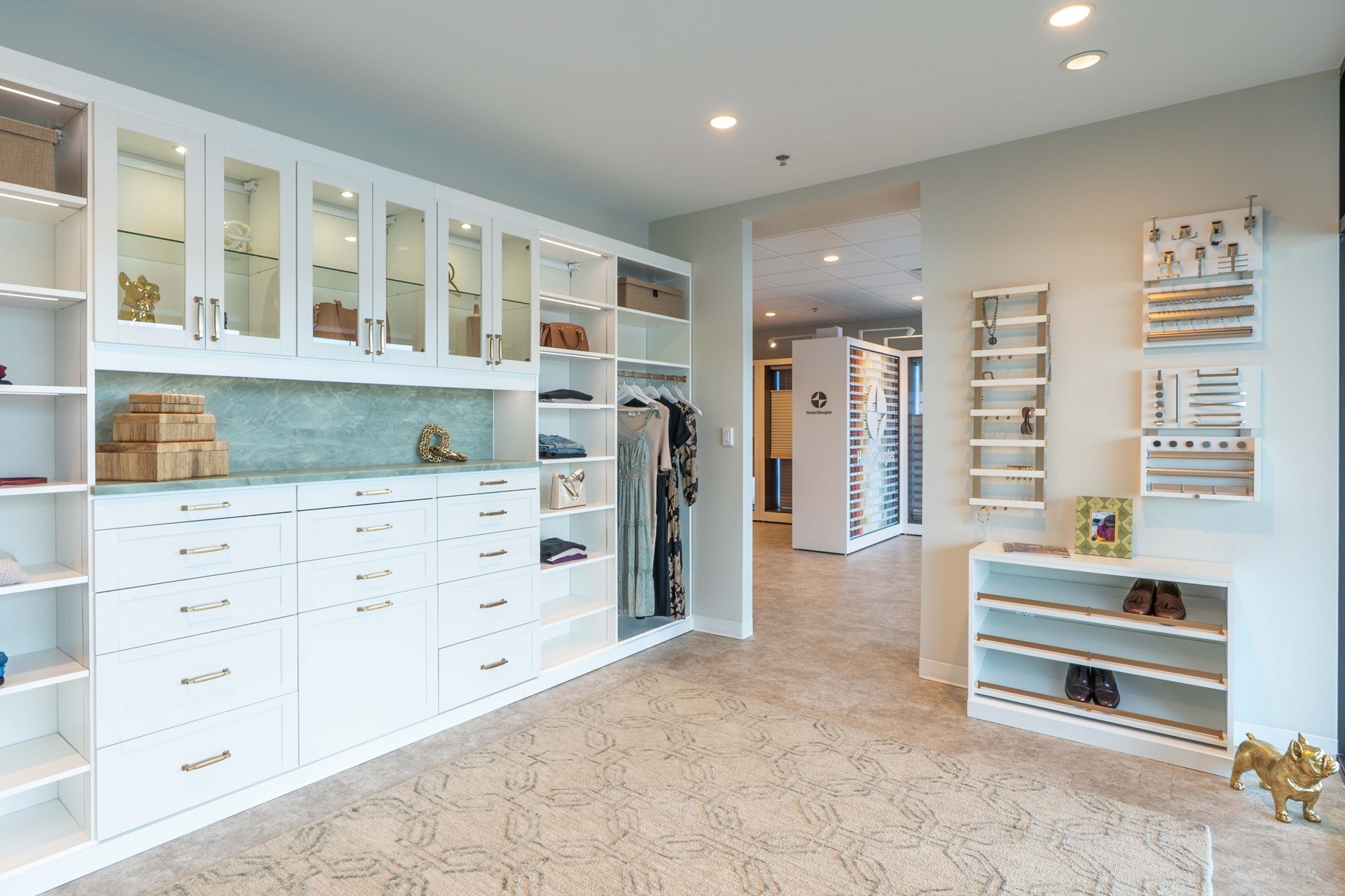Walk-in closet with shelving