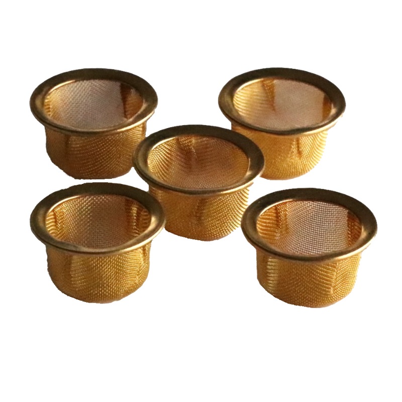 Brass Pipe Screens-14mm Brass Filter for Smoking Pipes-Pack of 5 Brass Screens